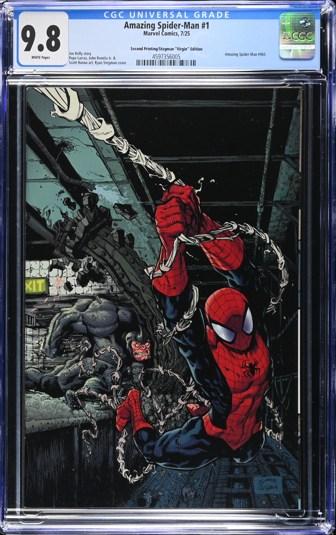 Amazing Spider-Man #1 Second Printing Stegman 1:25 Retailer Incentive Variant CGC 9.8
