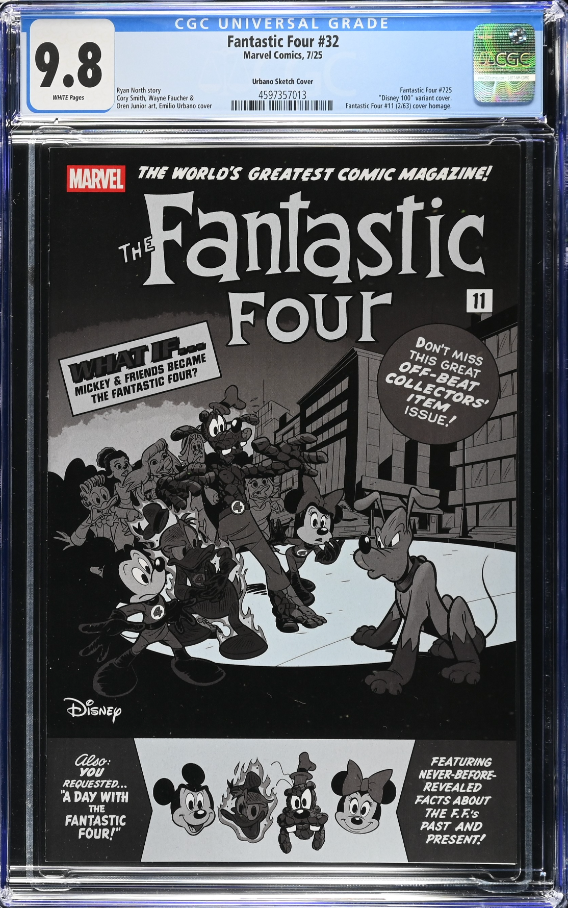 Fantastic Four #32 Disney 1:100 Retailer Incentive Variant CGC 9.8