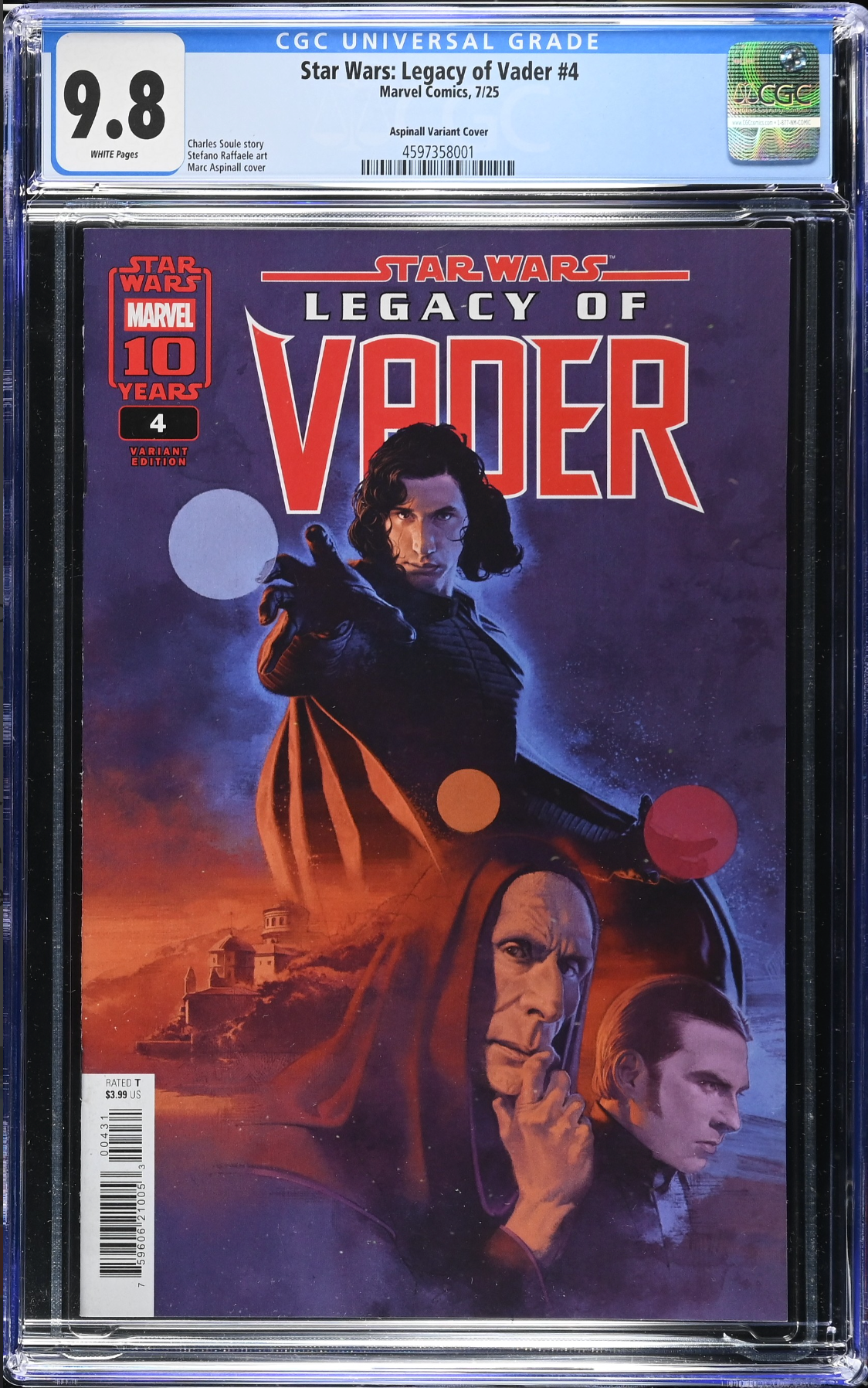 Star Wars: Legacy of Vader #4 Aspinall Variant CGC 9.8