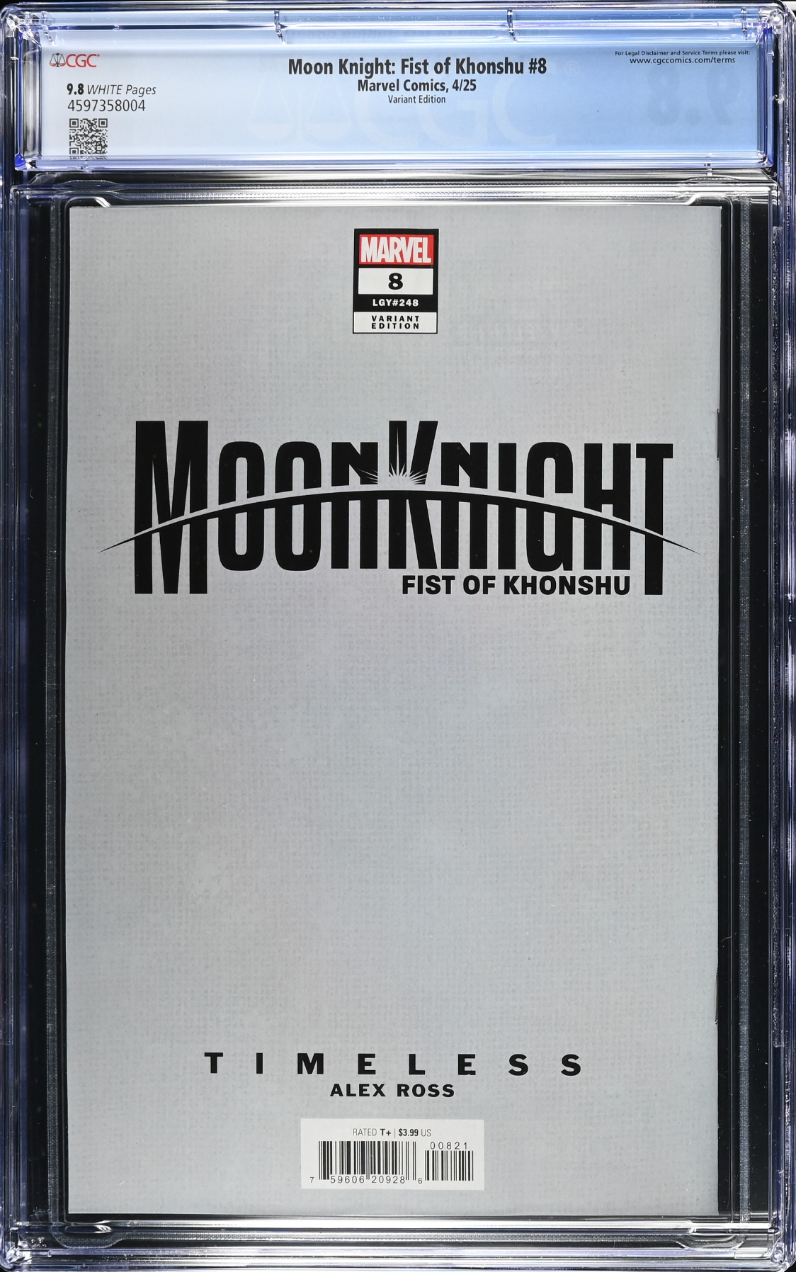 Moon Knight: Fist of Khonshu #8 Ross Timeless Variant CGC 9.8