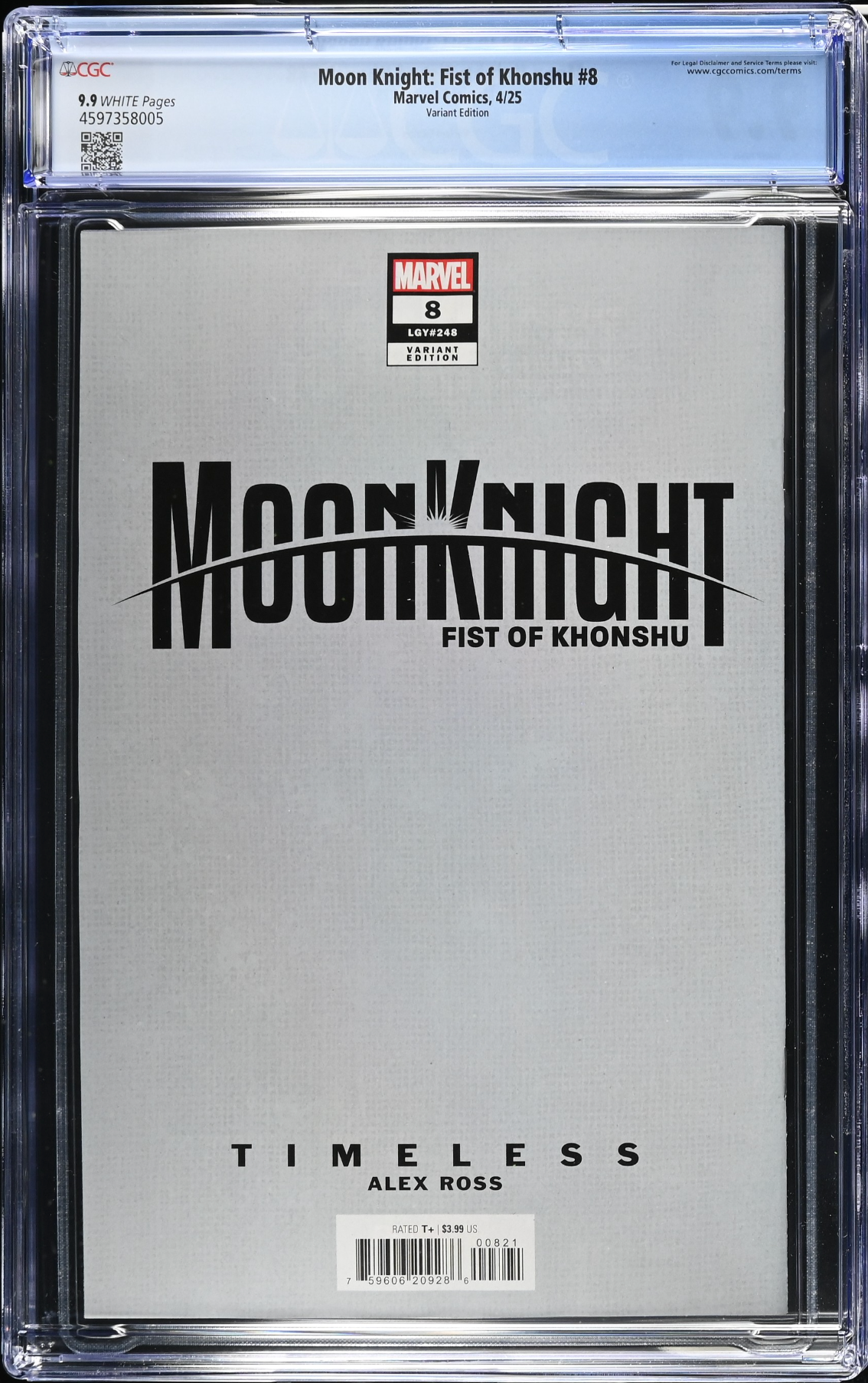 Moon Knight: Fist of Khonshu #8 Ross Timeless Variant CGC 9.9