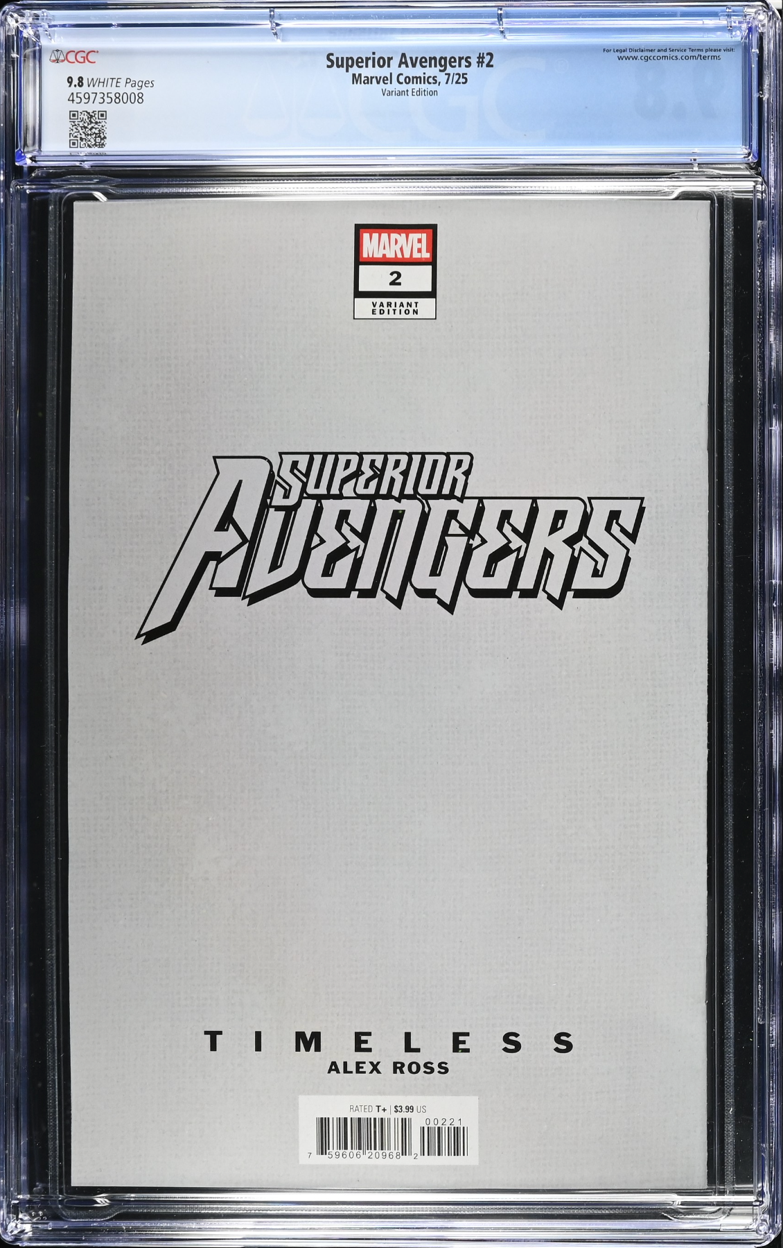 Superior Avengers #2 Ross Timeless Variant CGC 9.8