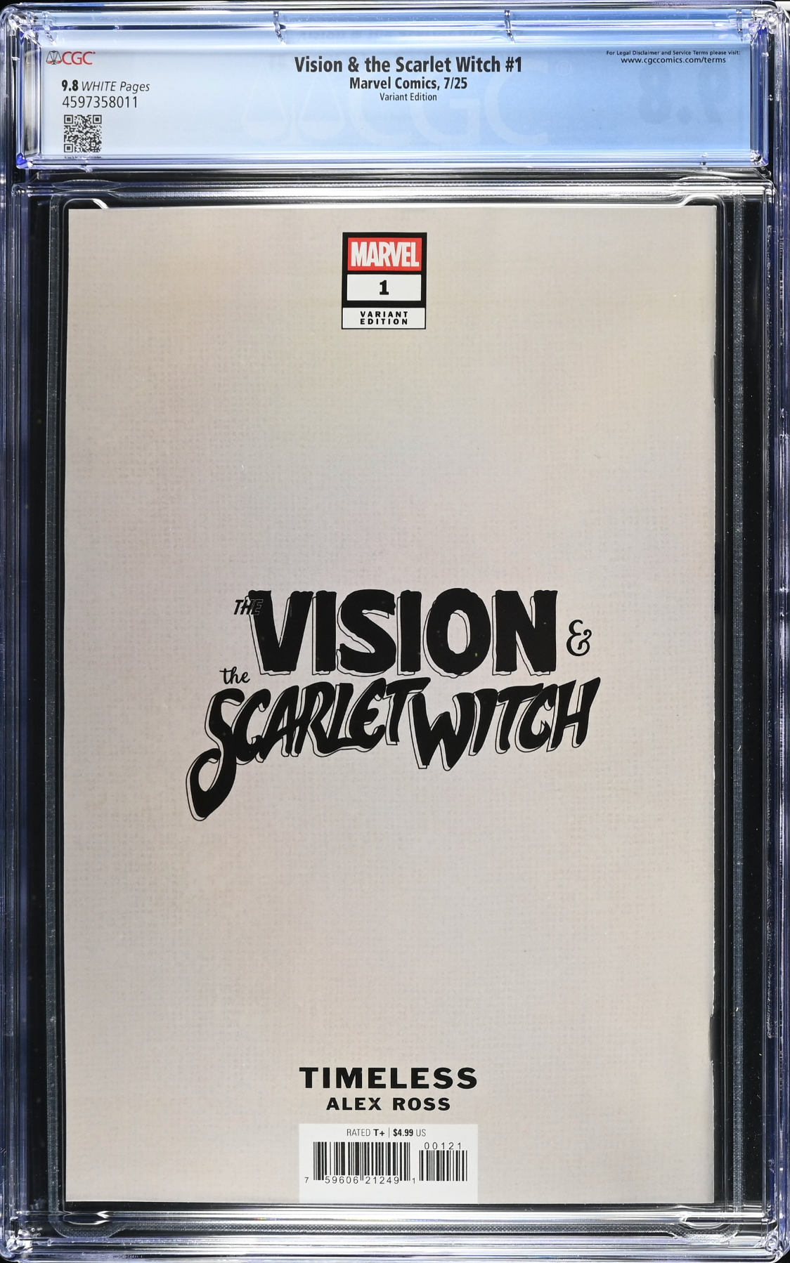 Vision & the Scarlet Witch #1 Ross Timeless Variant CGC 9.8