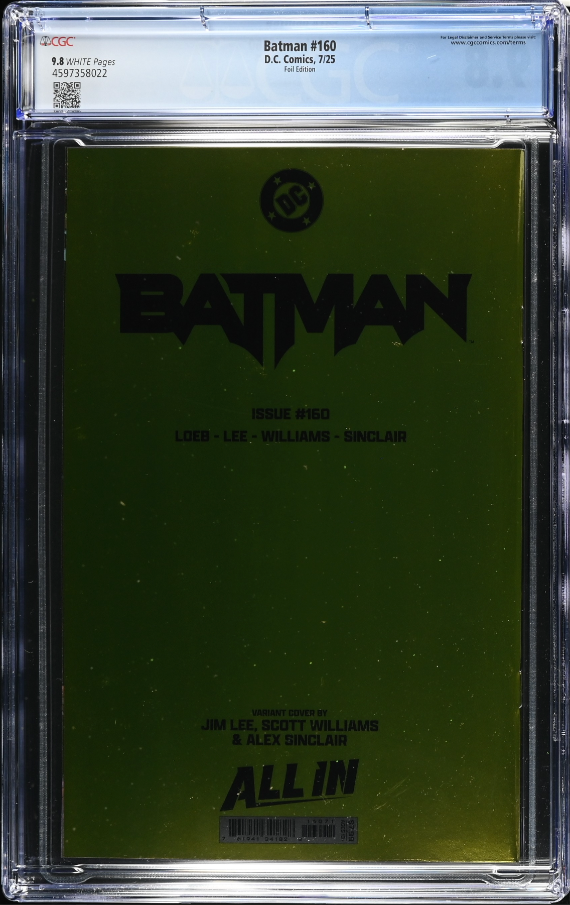 Batman #160 Lee Foil Variant CGC 9.8