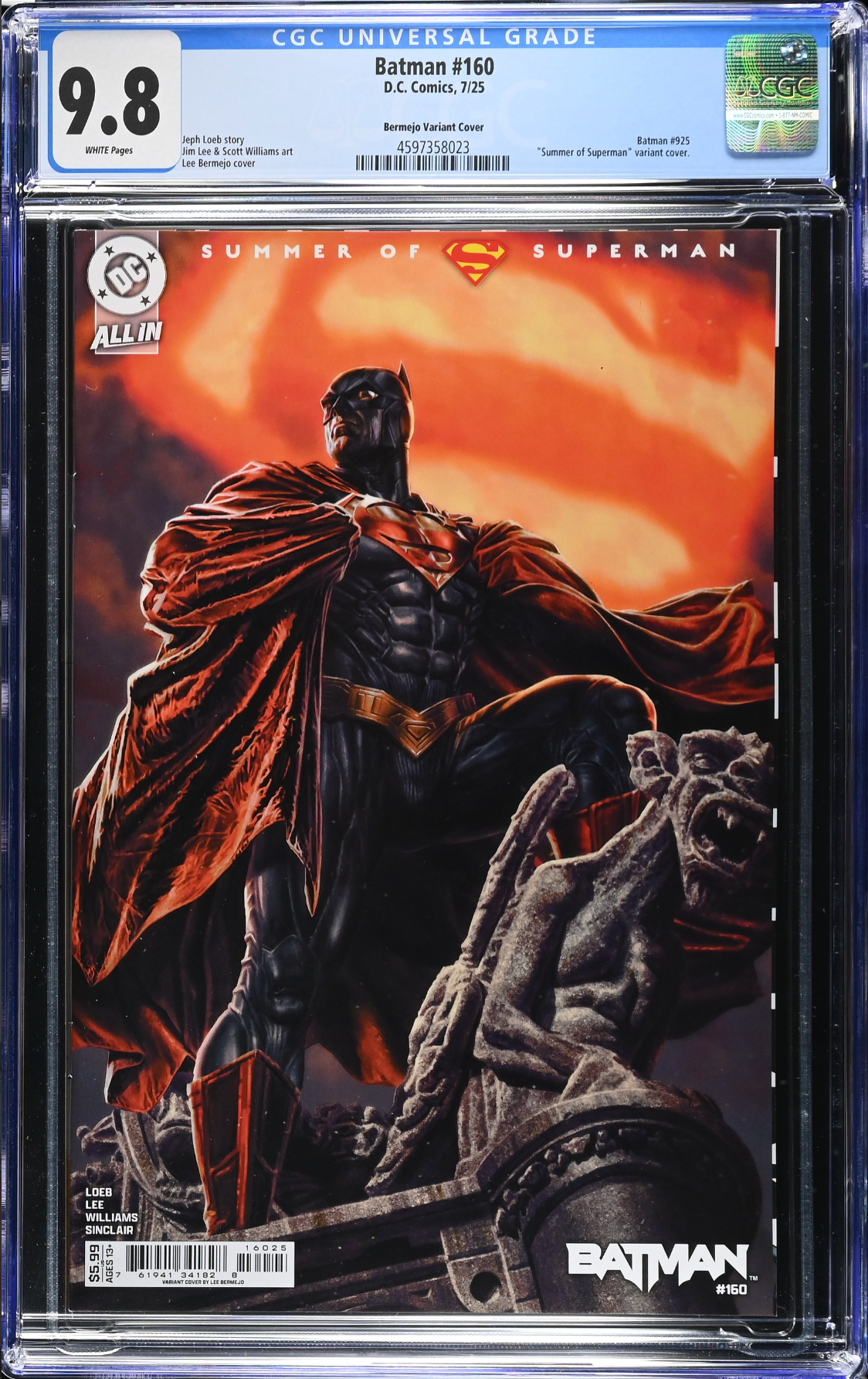 Batman #160 Bermejo Variant CGC 9.8