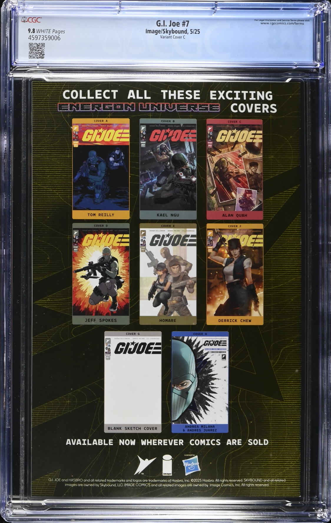 G.I. Joe #7 Quah 1:10 Retailer Incentive Variant CGC 9.8