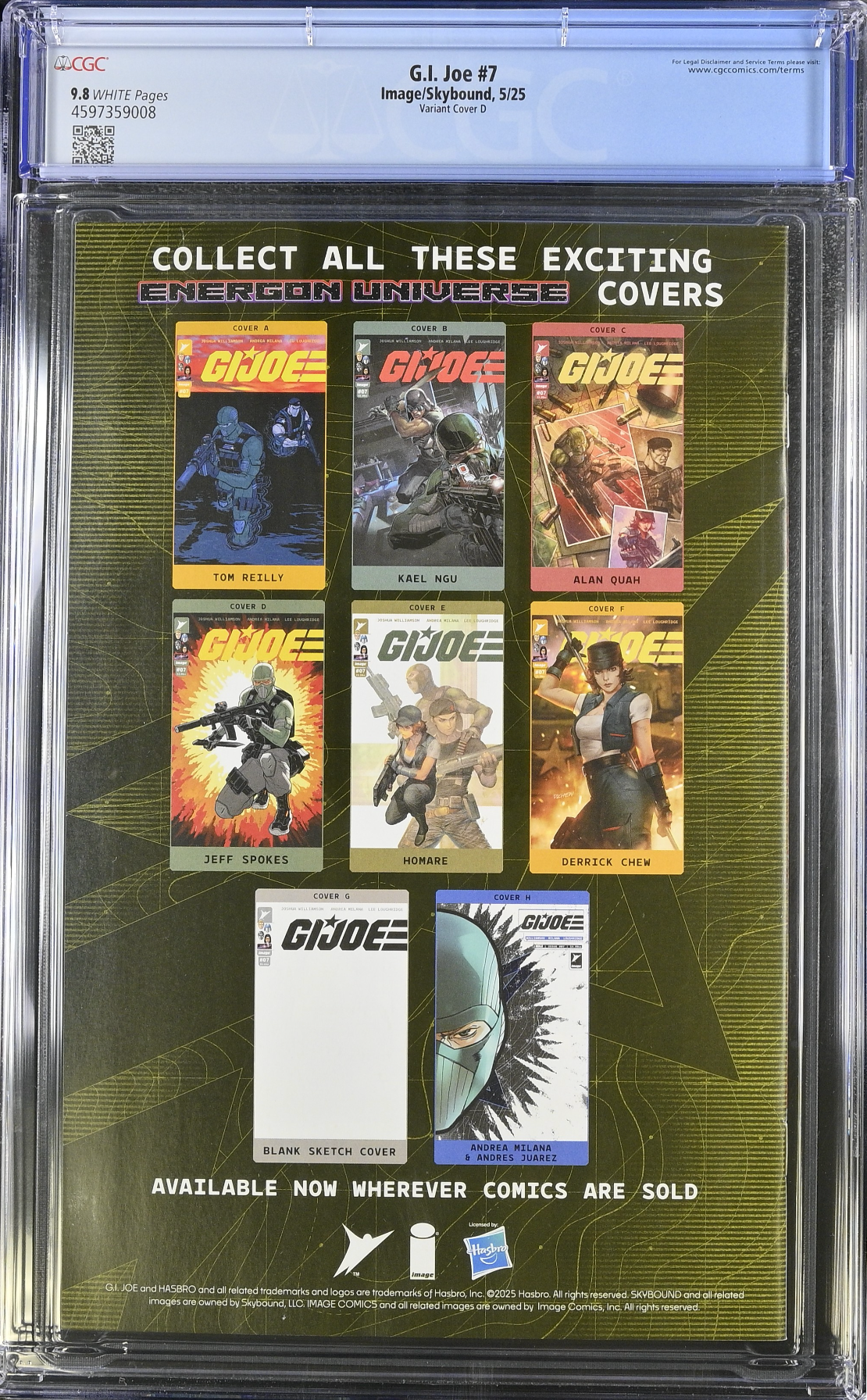 G.I. Joe #7 Spokes 1:25 Retailer Incentive Variant CGC 9.8