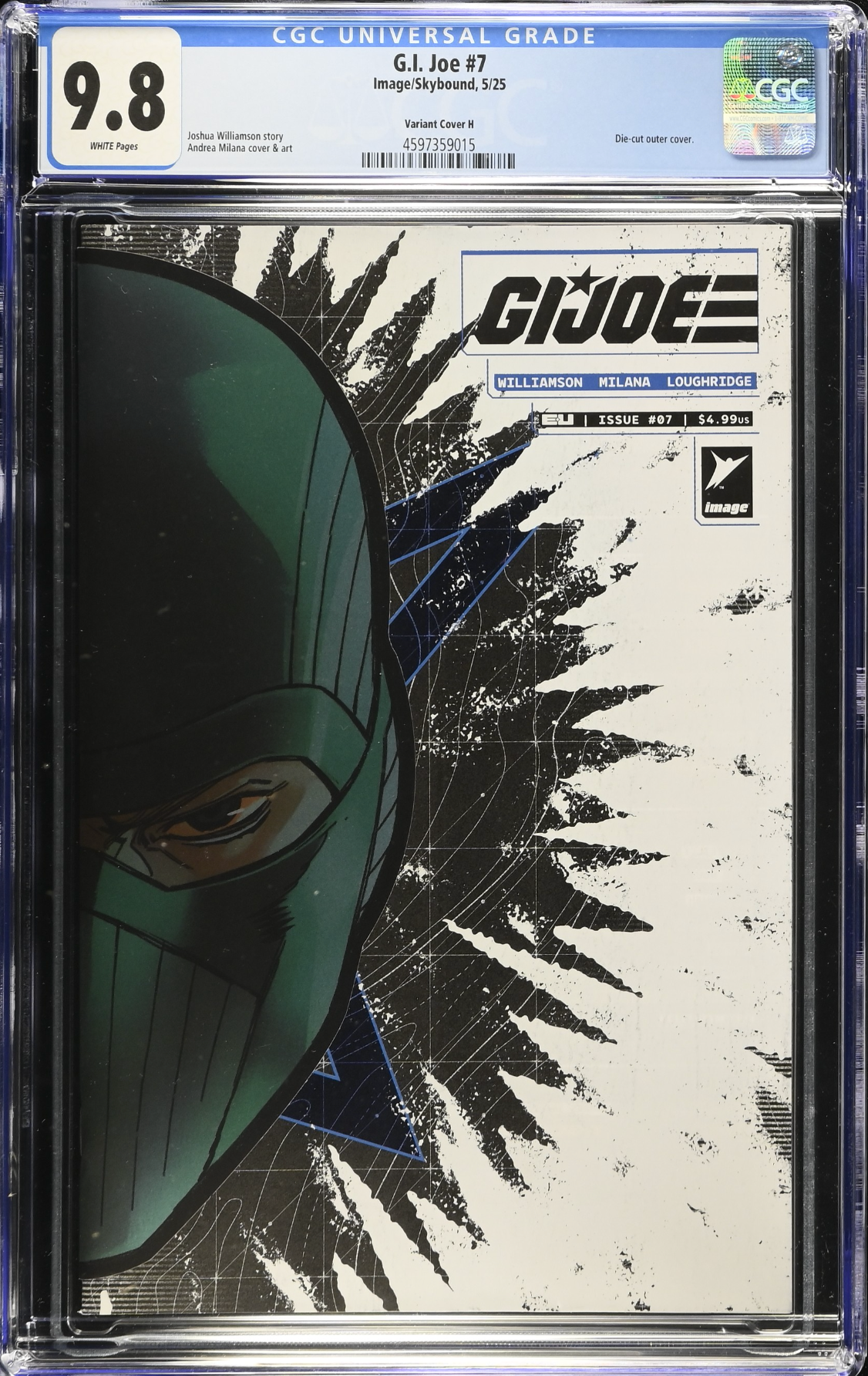 G.I. Joe #7 Milana Die Cut Foil Variant CGC 9.8