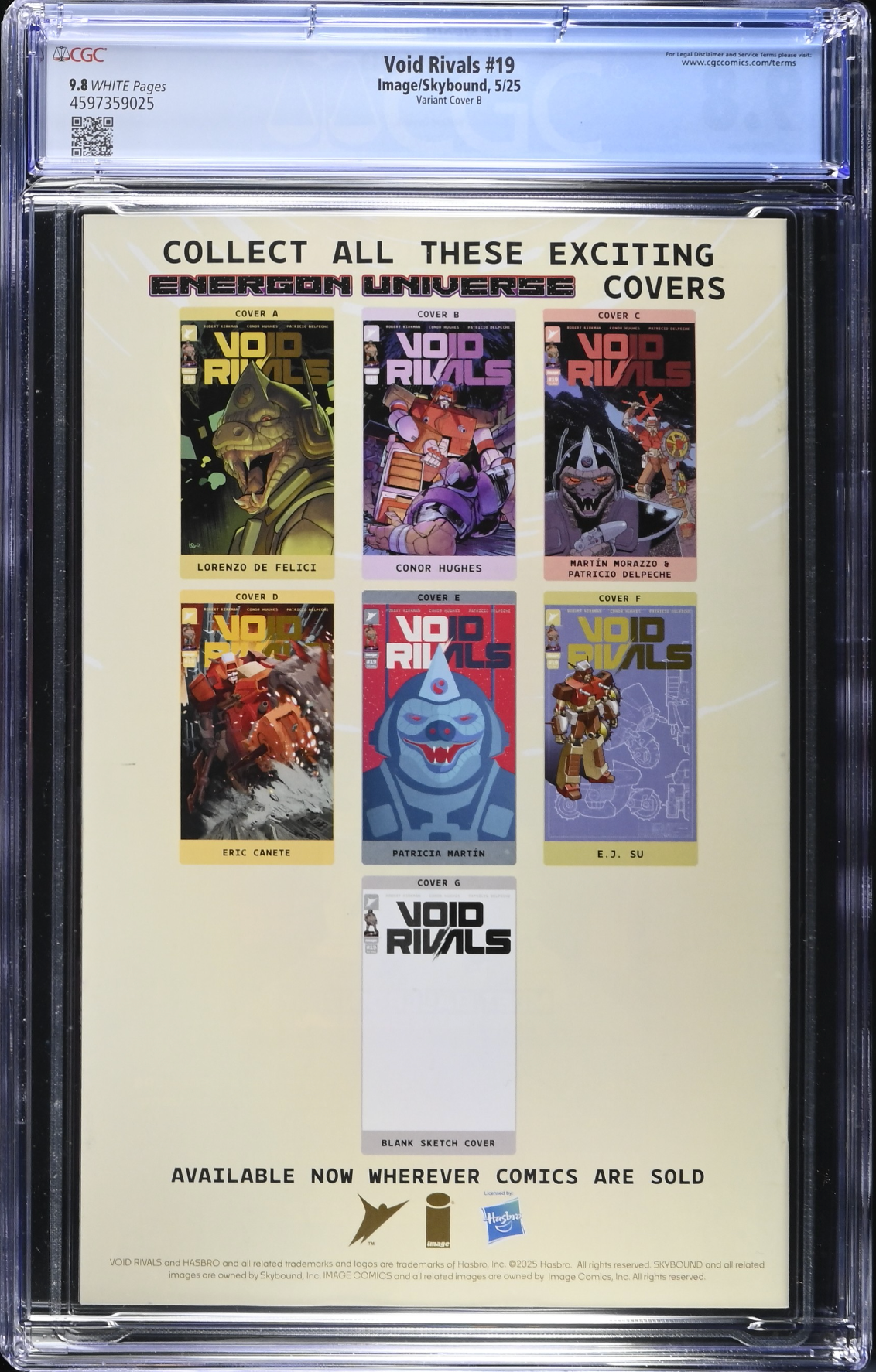 Void Rivals #19 Hughes Variant CGC 9.8
