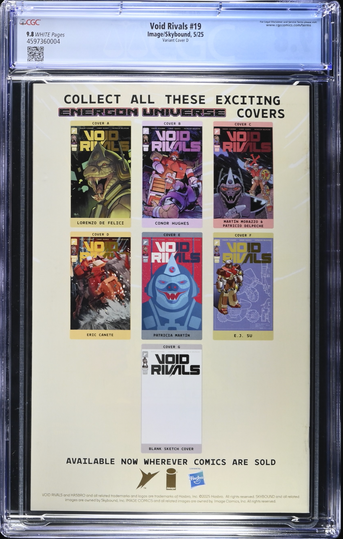 Void Rivals #19 Canete 1:25 Retailer Incentive Variant CGC 9.8