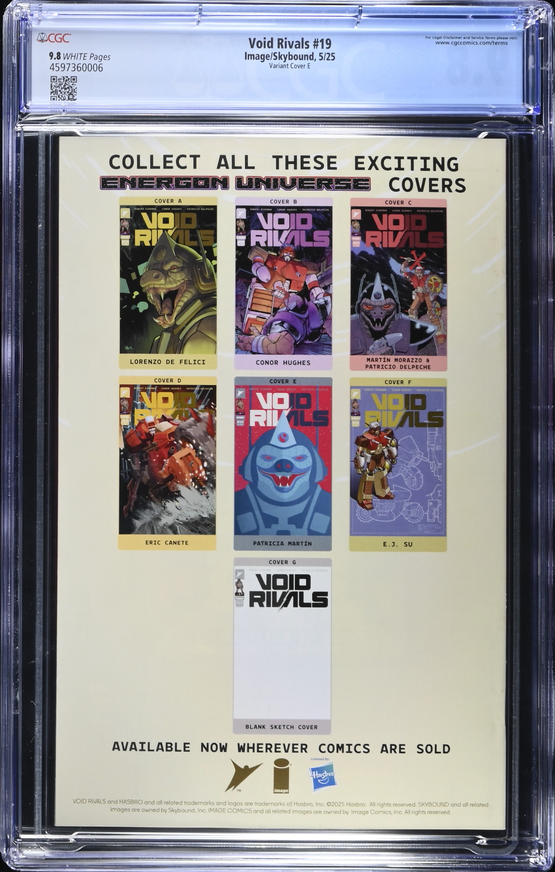 Void Rivals #19 Martin 1:50 Retailer Incentive Variant CGC 9.8