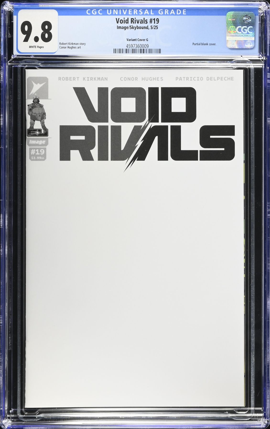 Void Rivals #19 Blank Sketch Variant CGC 9.8
