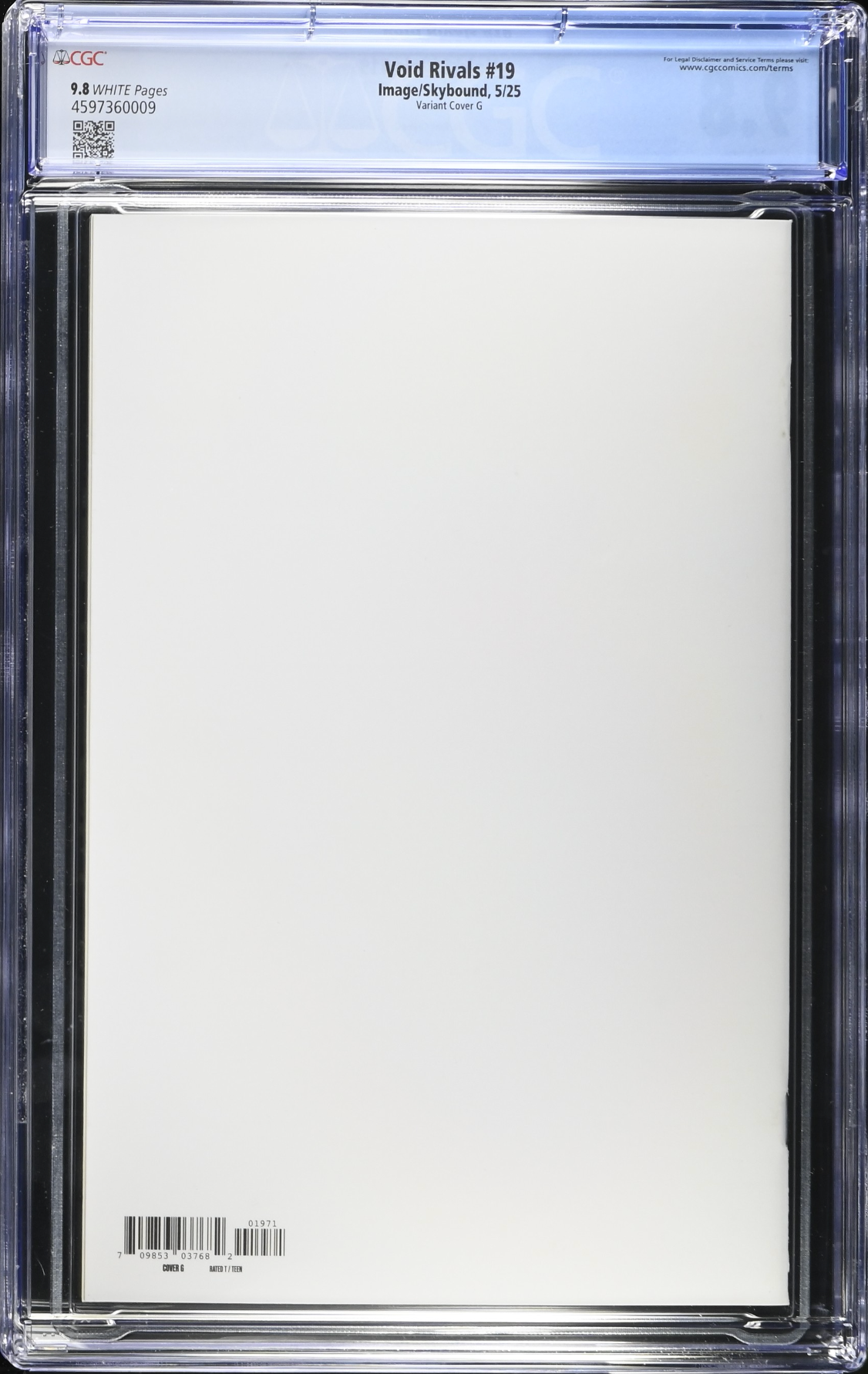 Void Rivals #19 Blank Sketch Variant CGC 9.8