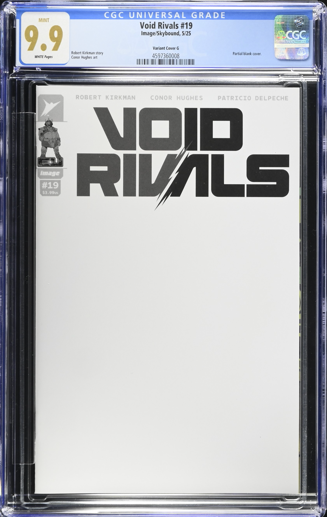 Void Rivals #19 Blank Sketch Variant CGC 9.9