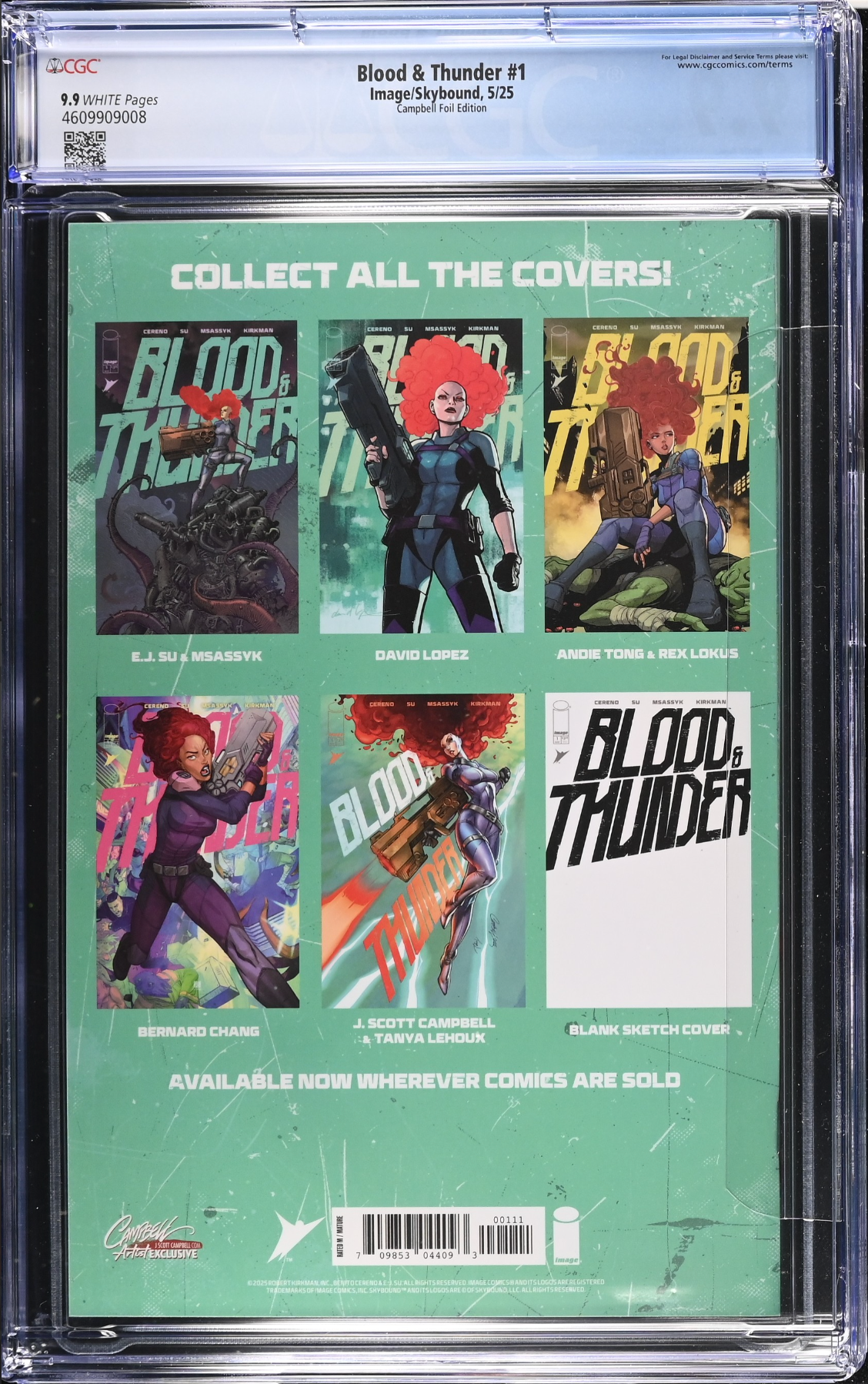 Blood & Thunder #1 Campbell Exclusive A - Foil - CGC 9.9