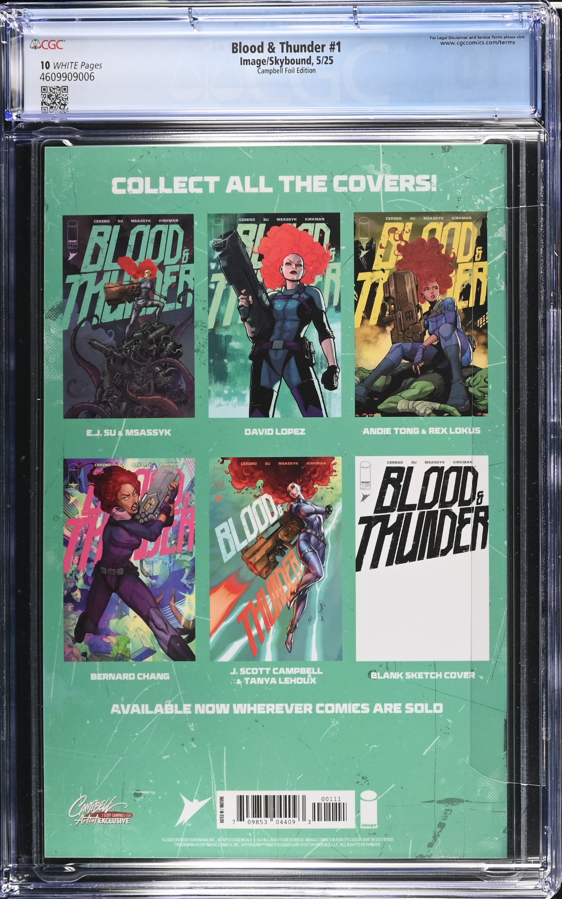 Blood & Thunder #1 Campbell Exclusive A - Foil - CGC 10
