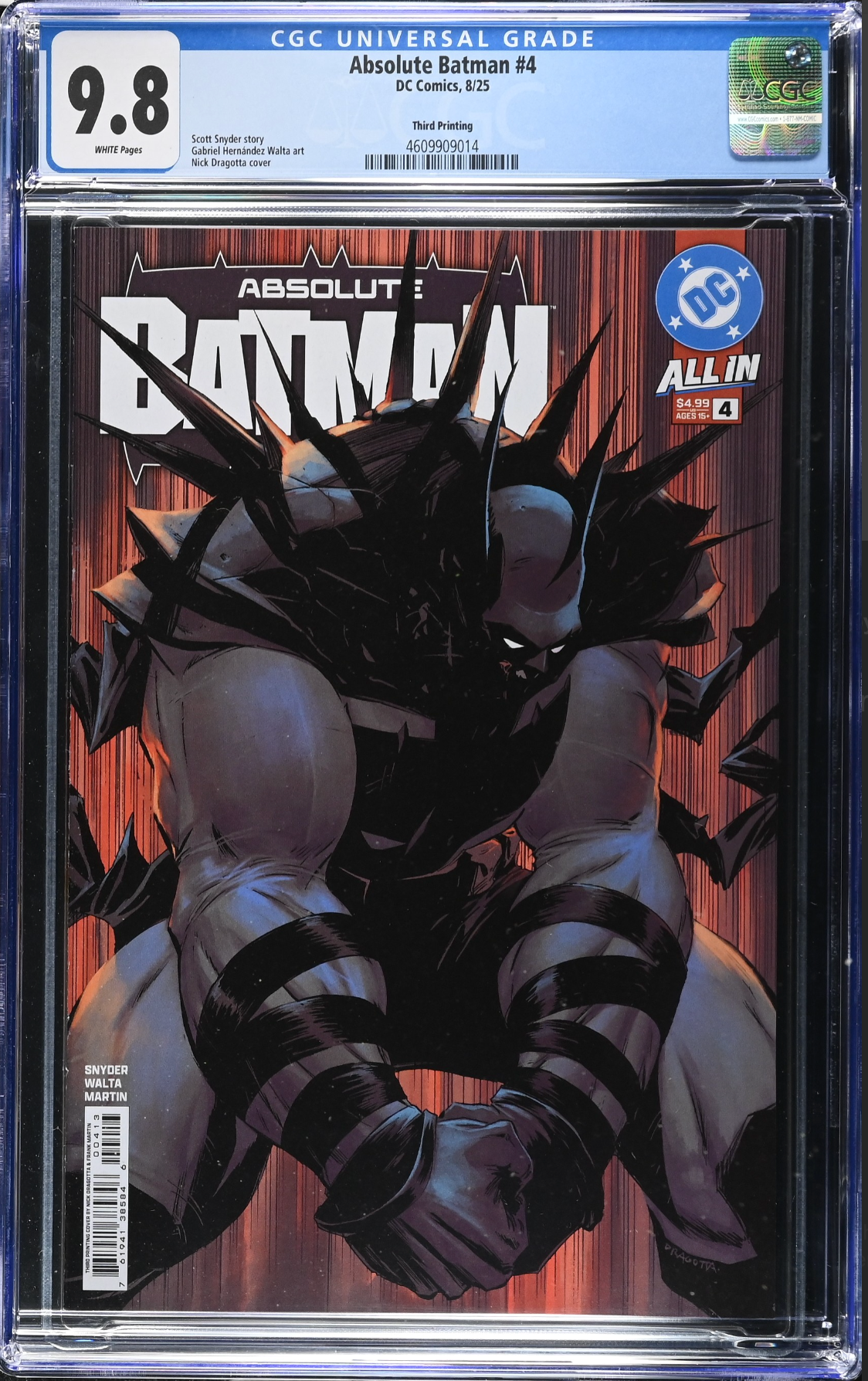 Absolute Batman #4 Third Printing CGC 9.8