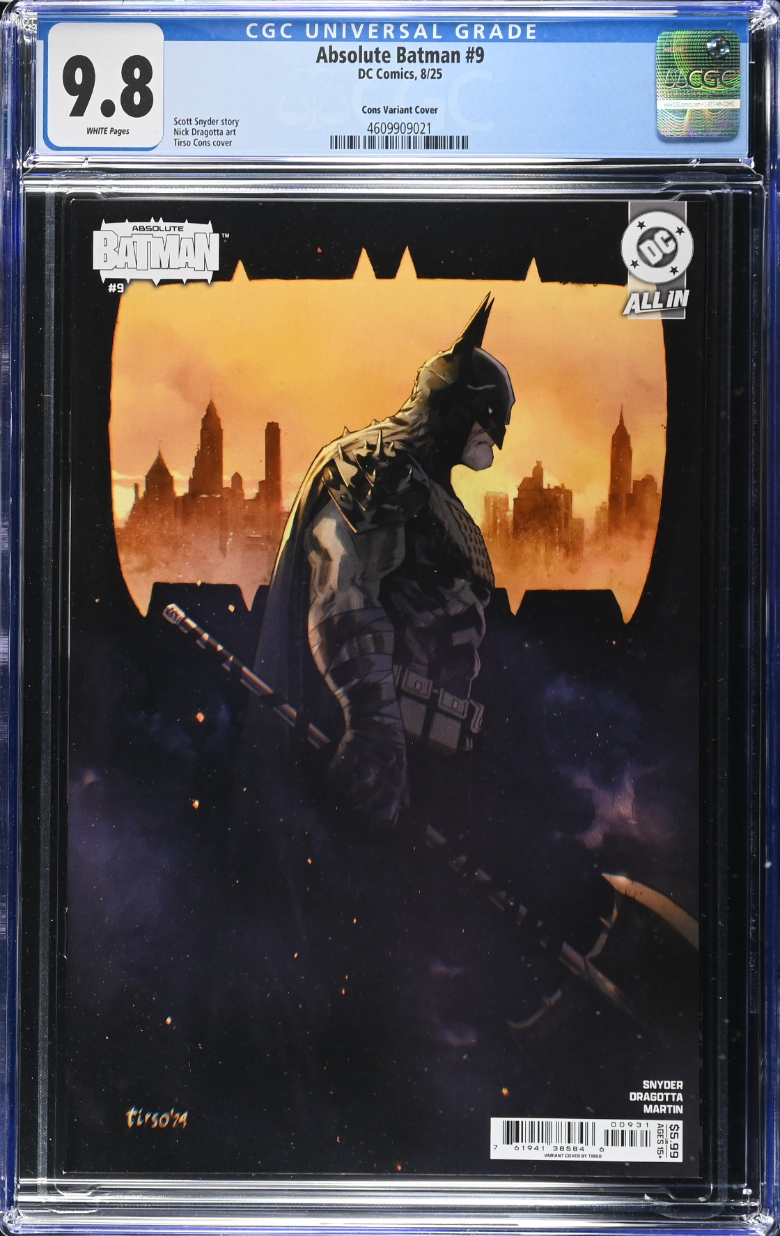 Absolute Batman #9 Cons Variant CGC 9.8