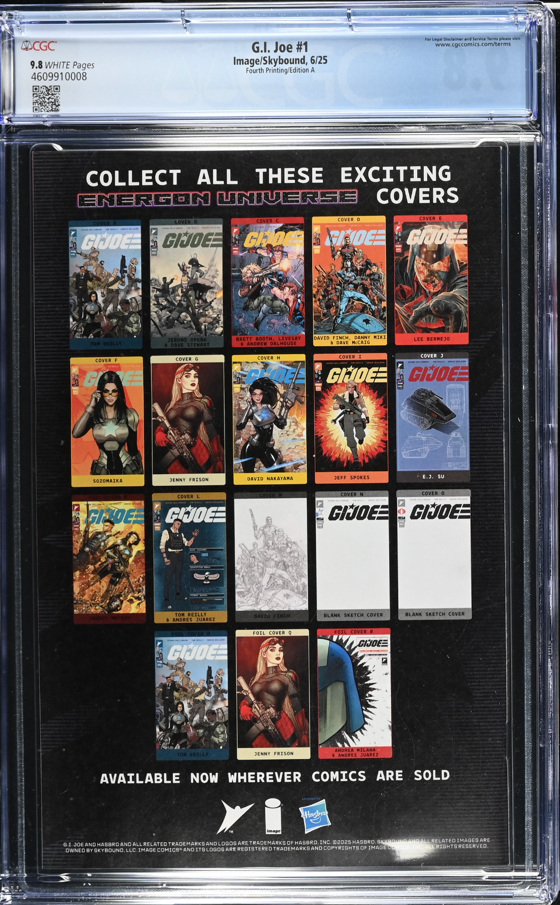 G.I. Joe #1 Fourth Printing CGC 9.8