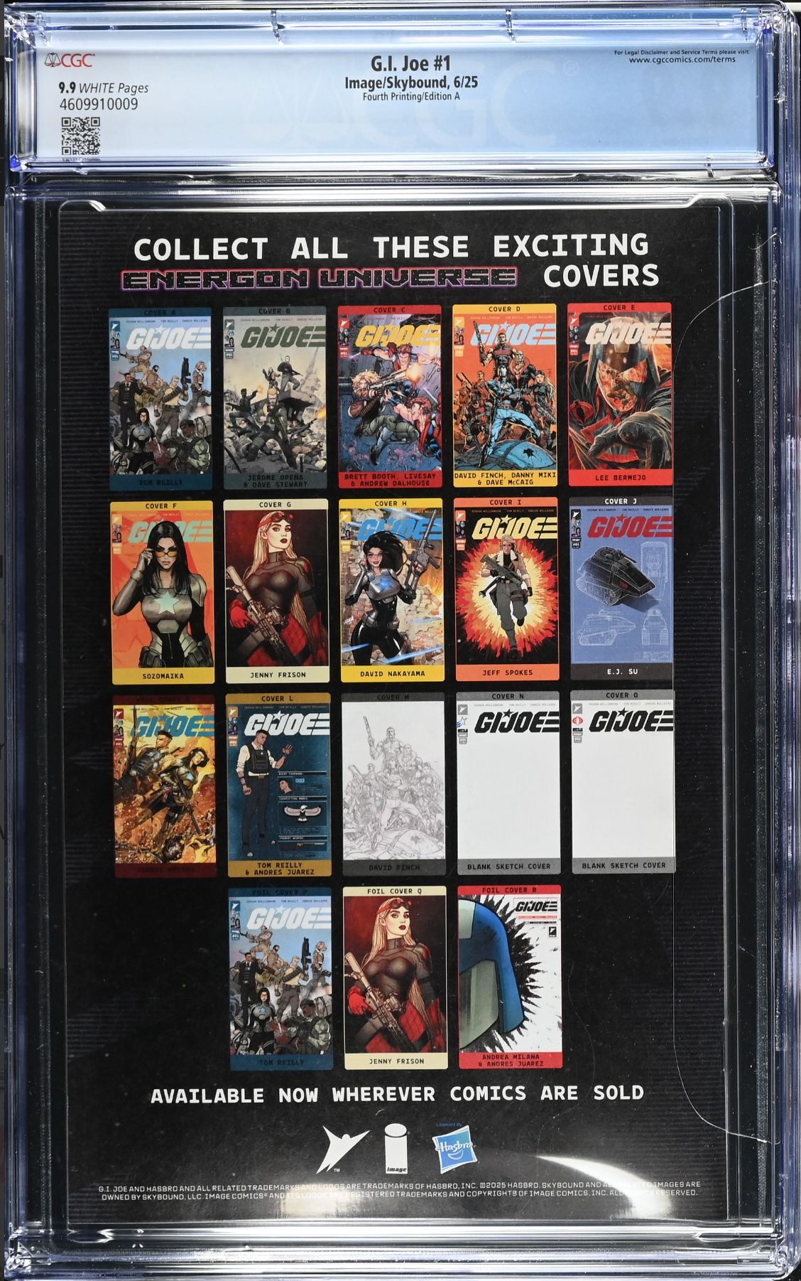 G.I. Joe #1 Fourth Printing CGC 9.9