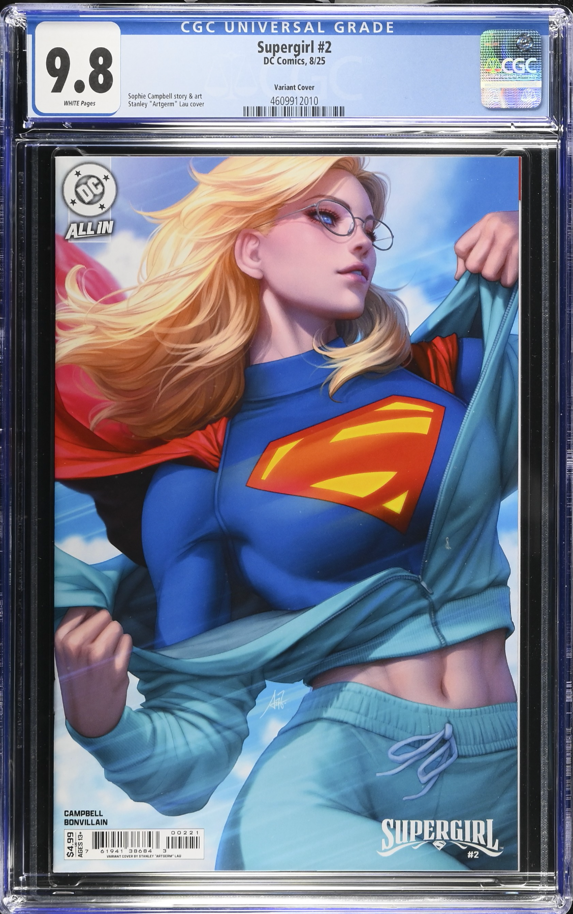 Supergirl #2 Artgerm Variant CGC 9.8