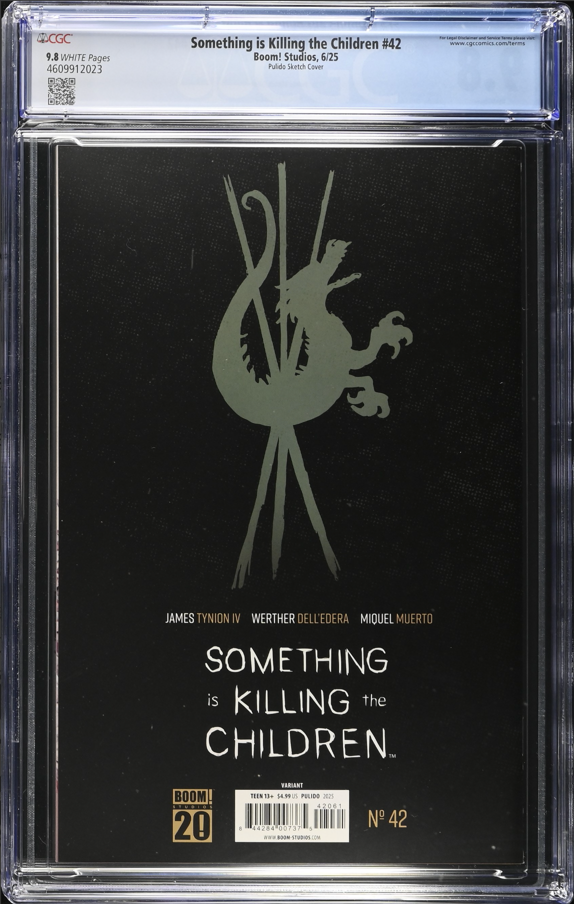 Something is Killing the Children #42 Pulido 1:25 B/W Virgin Retailer Incentive Variant CGC 9.8