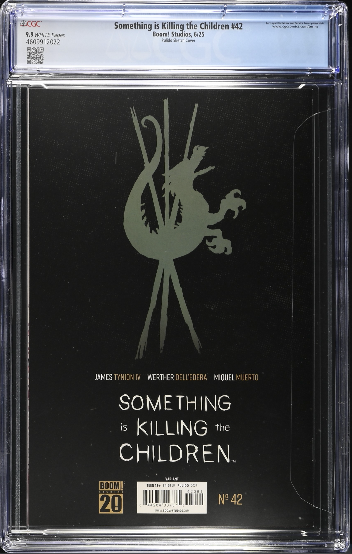 Something is Killing the Children #42 Pulido 1:25 B/W Virgin Retailer Incentive Variant CGC 9.9