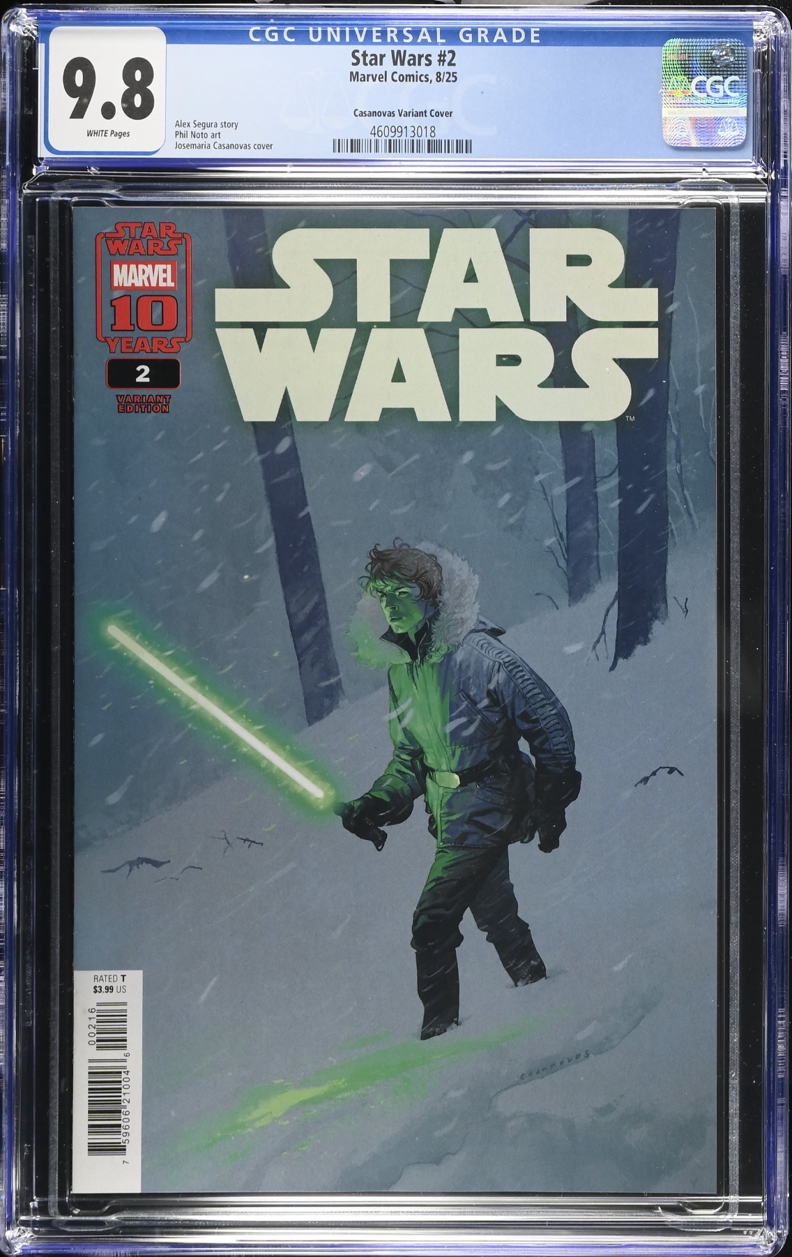 Star Wars #2 Casanovas 1:25 Retailer Incentive Variant CGC 9.8