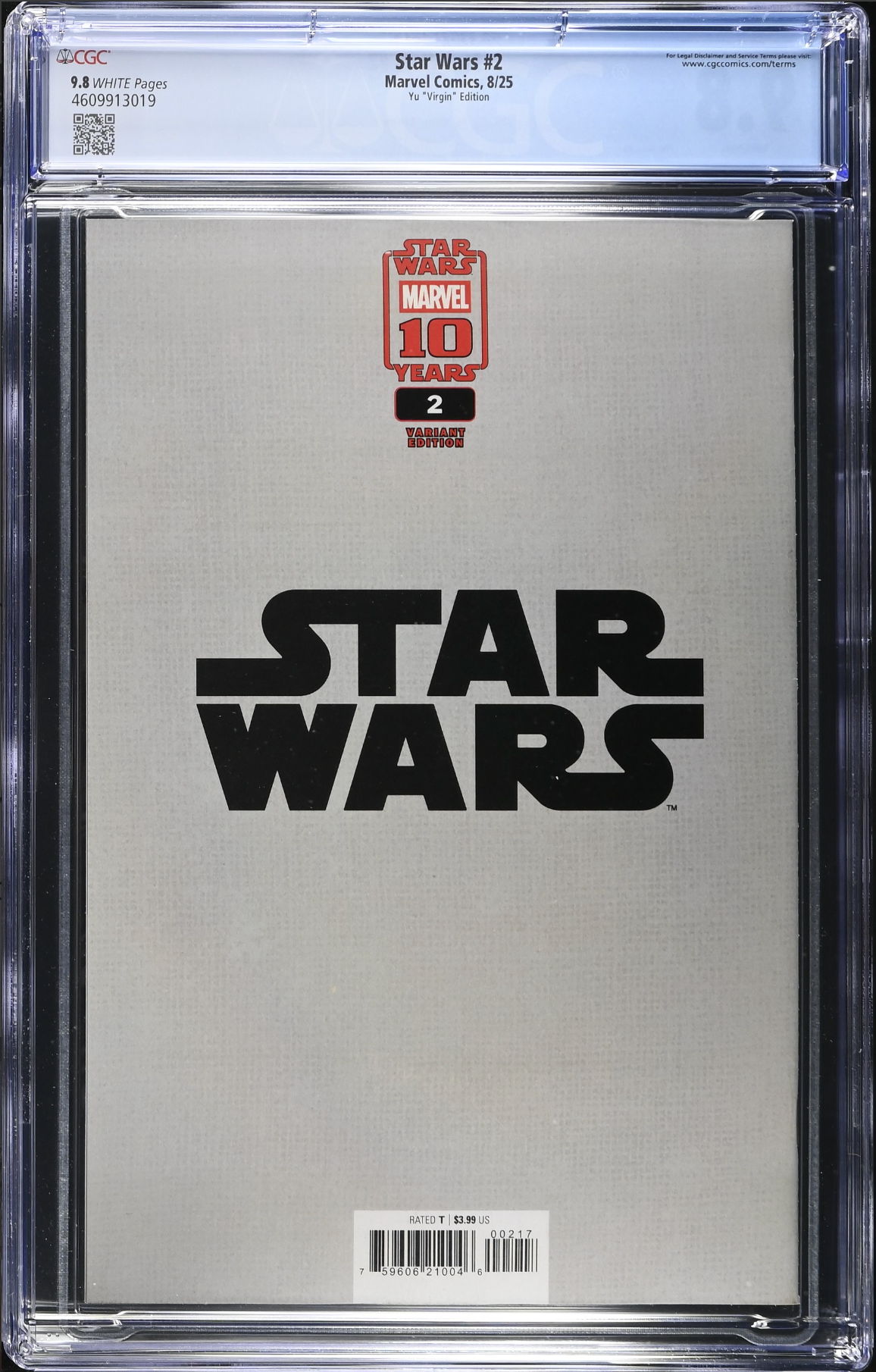Star Wars #2 Yu 1:100 Retailer Incentive Variant CGC 9.8