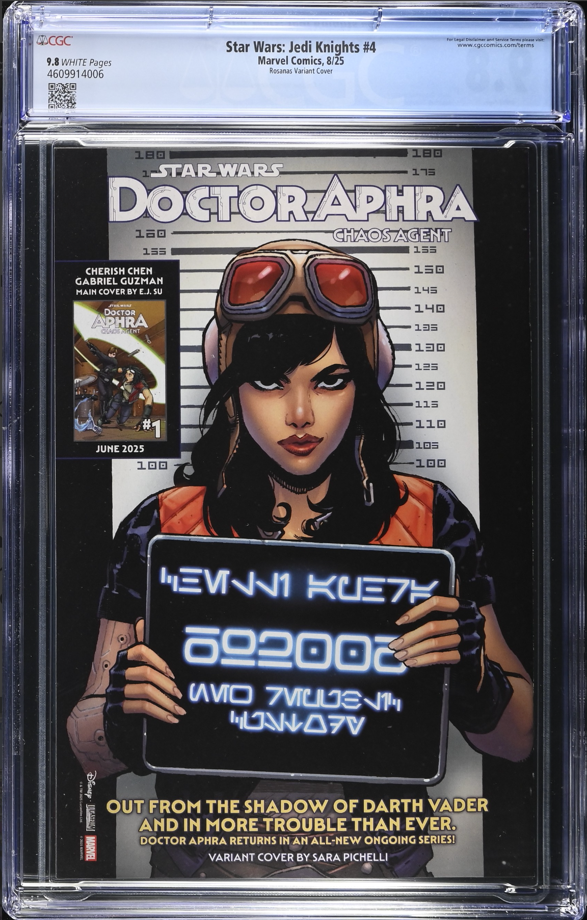 Star Wars: Jedi Knights #4 Rosanas 1:25 Retailer Incentive Variant CGC 9.8