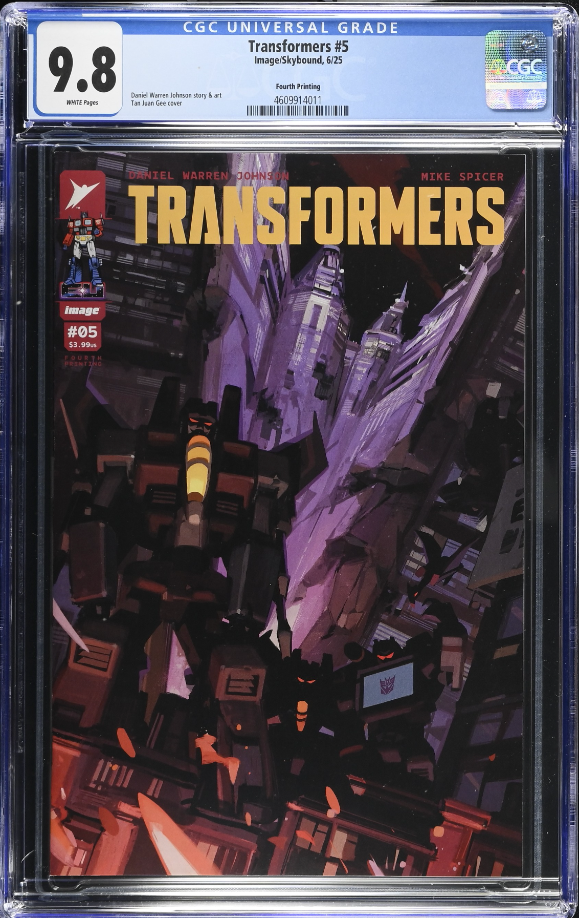 Transformers #5 Fourth Printing CGC 9.8
