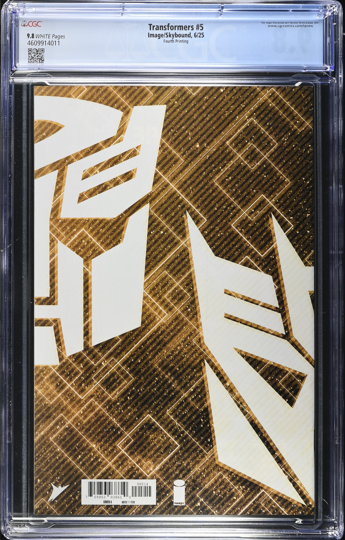 Transformers #5 Fourth Printing CGC 9.8