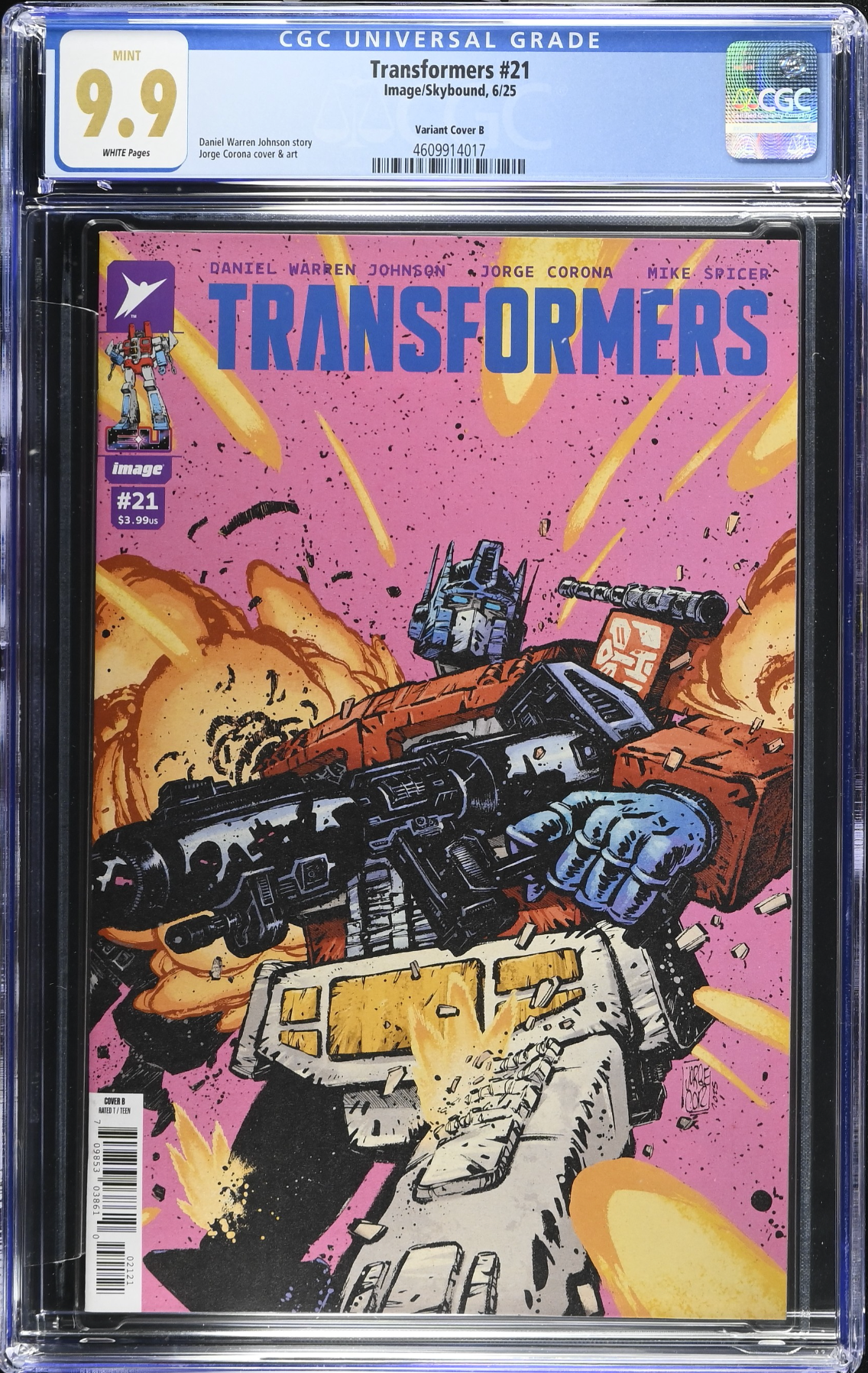 Transformers #21 Corona Variant CGC 9.9