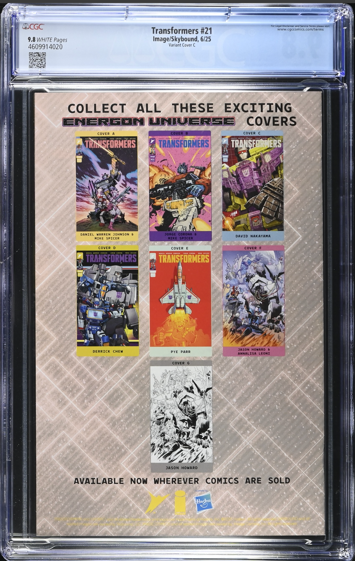 Transformers #21 Nakayama 1:10 Retailer Incentive Variant CGC 9.8