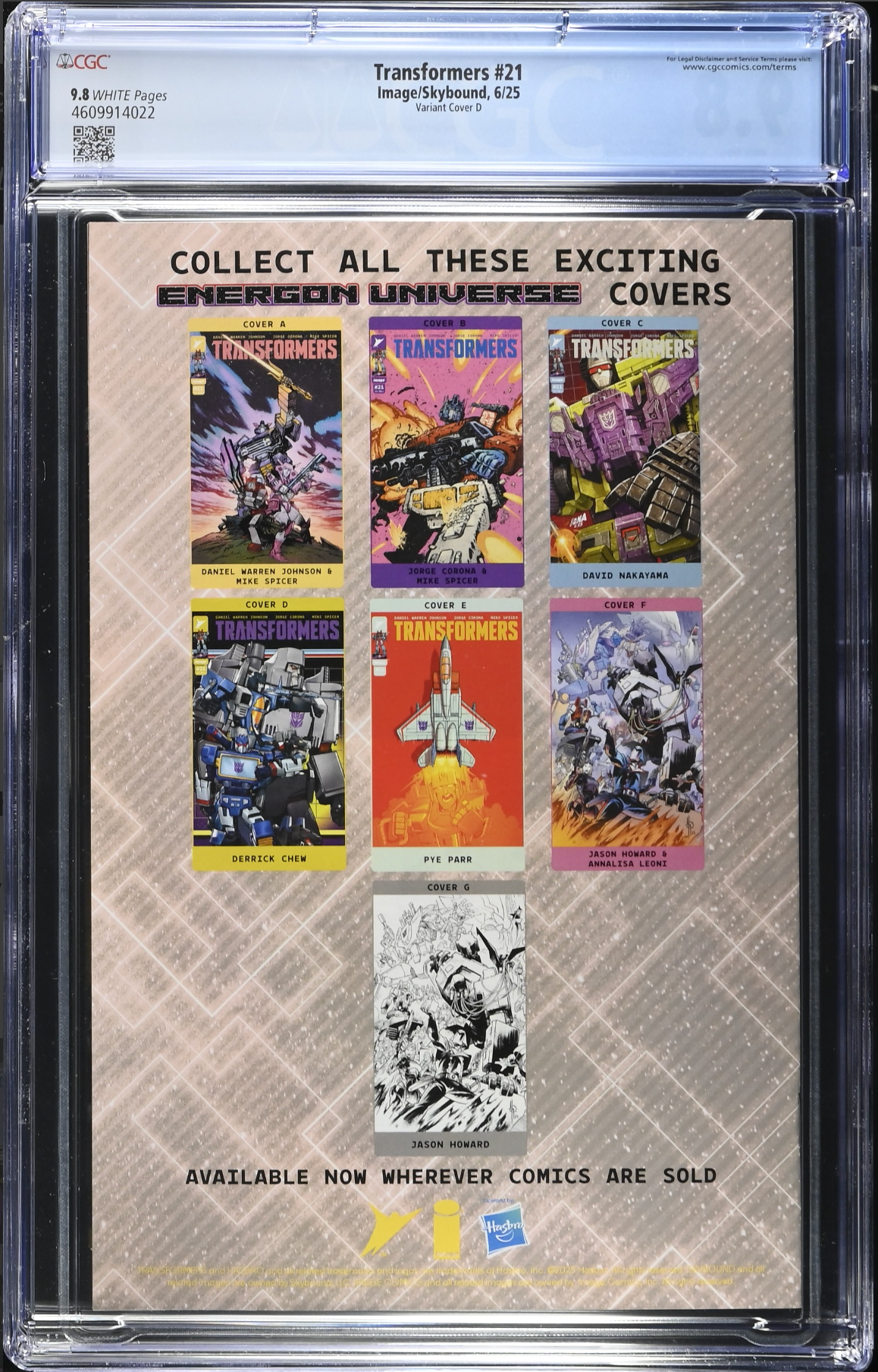 Transformers #21 Chew 1:25 Retailer Incentive Variant CGC 9.8