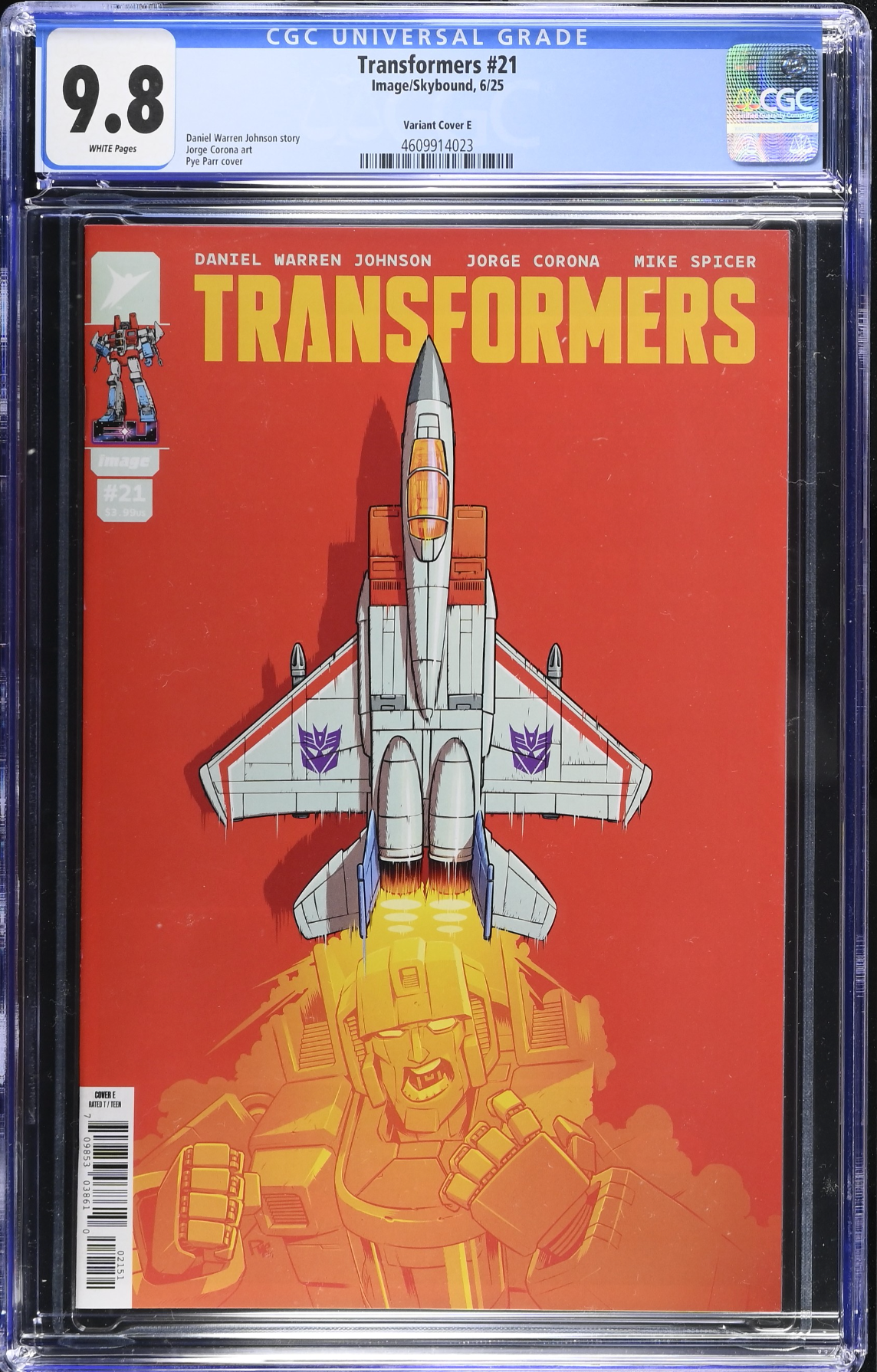 Transformers #21 Parr 1:50 Retailer Incentive Variant CGC 9.8