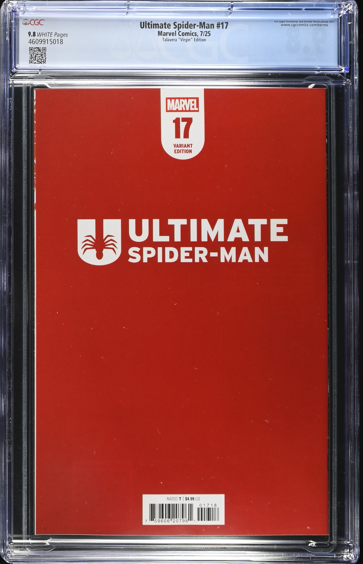 Ultimate Spider-Man #17 Talavera 1:100 Virgin Retailer Incentive Variant CGC 9.8