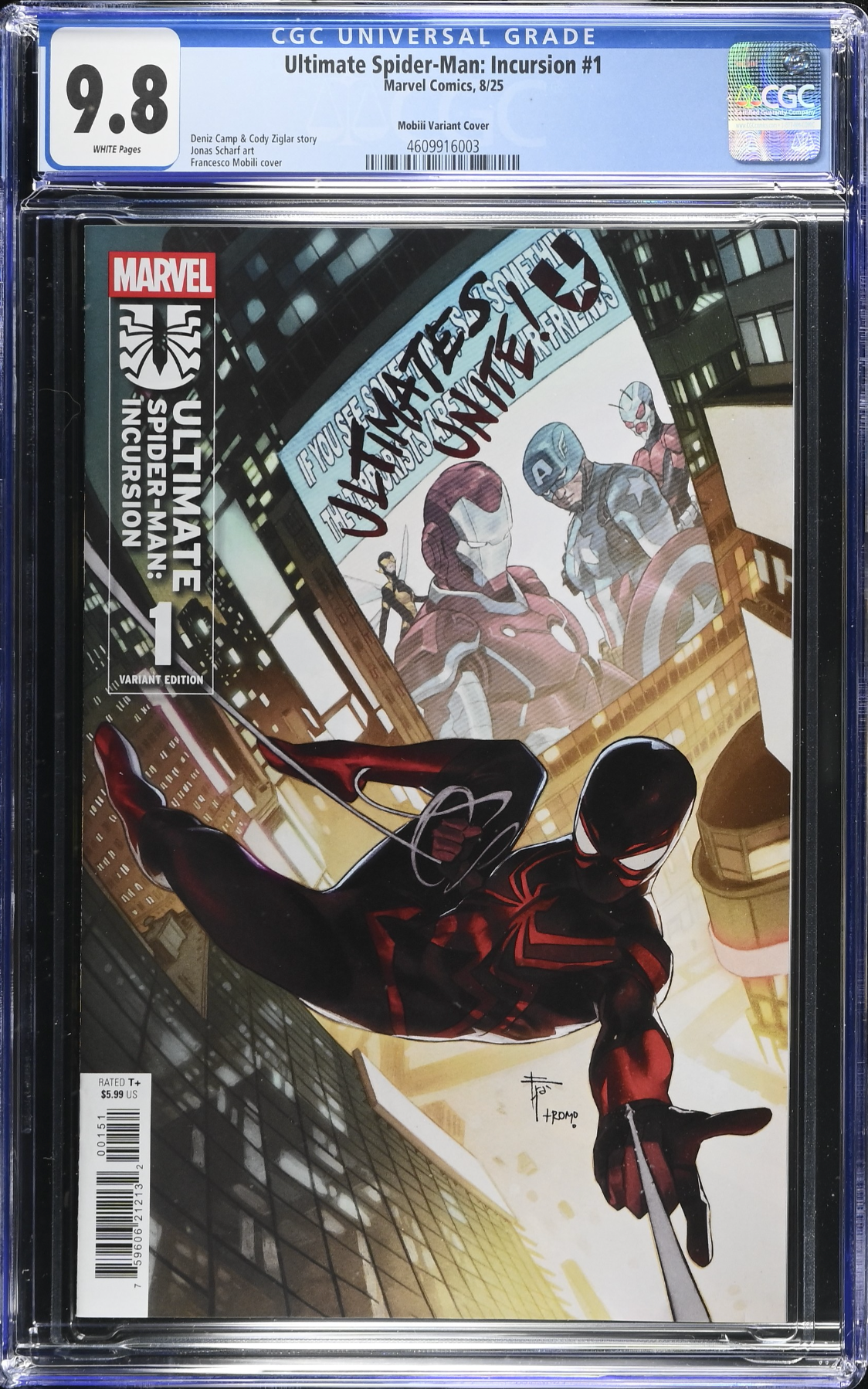 Ultimate Spider-Man: Incursion #1 Mobili Variant CGC 9.8