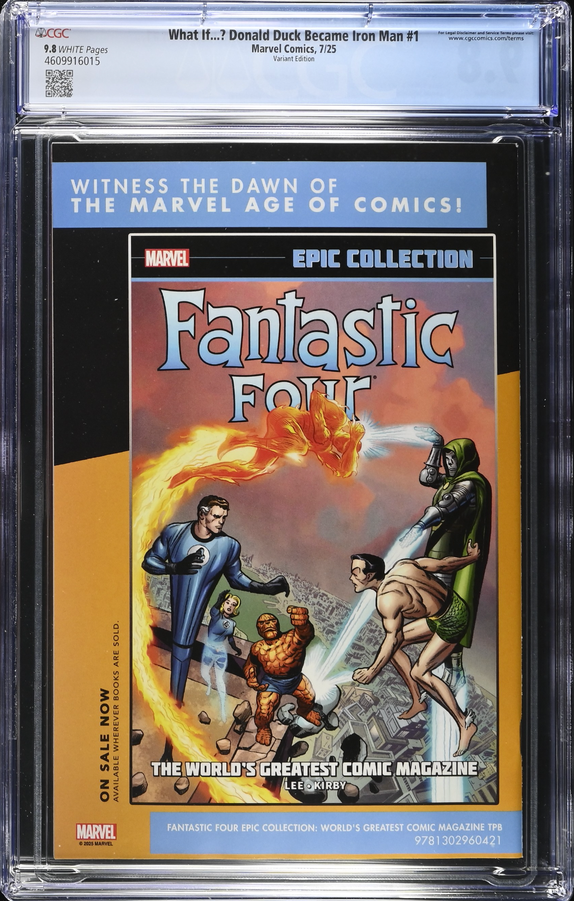 Marvel & Disney: What If...? Donald Duck Became Iron Man #1 Brooks Variant CGC 9.8