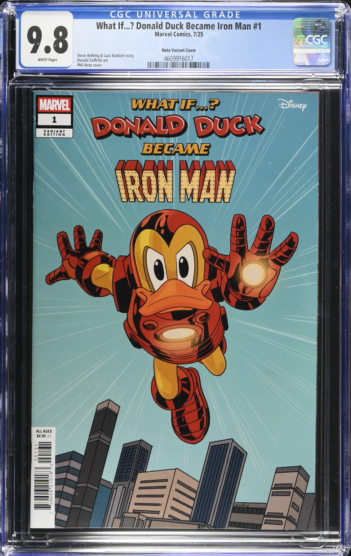 Marvel & Disney: What If...? Donald Duck Became Iron Man #1 Noto Variant CGC 9.8