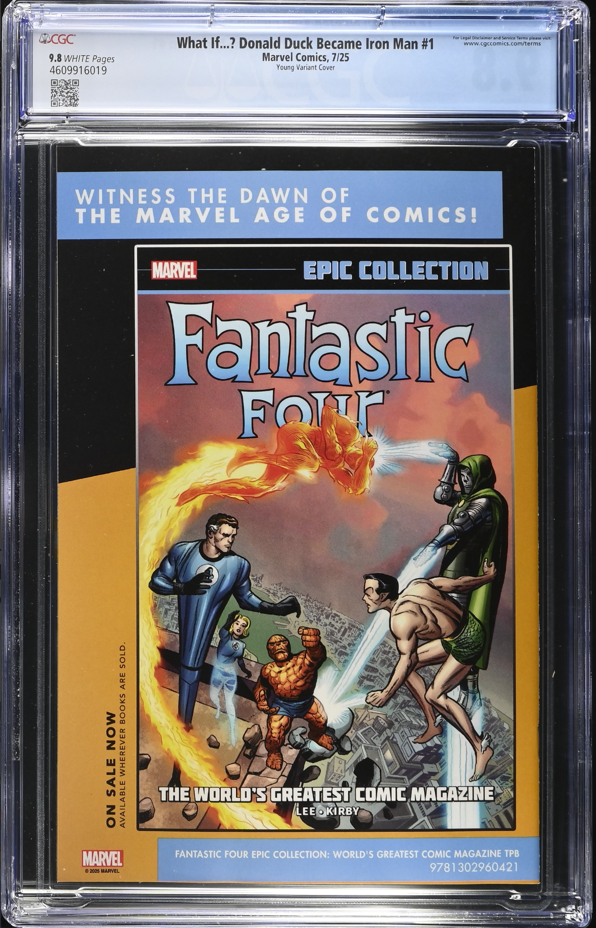 Marvel & Disney: What If...? Donald Duck Became Iron Man #1 Young Variant CGC 9.8