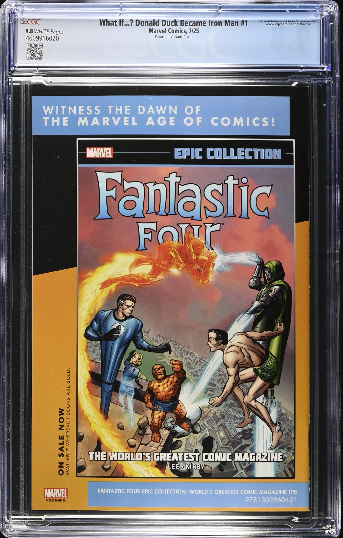 Marvel & Disney: What If...? Donald Duck Became Iron Man #1 Panosian Variant CGC 9.8