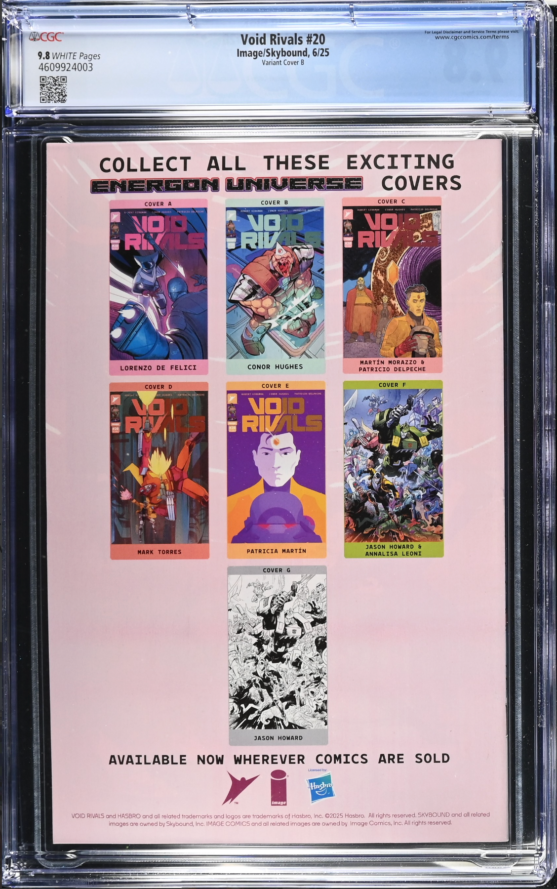 Void Rivals #20 Hughes Variant CGC 9.8
