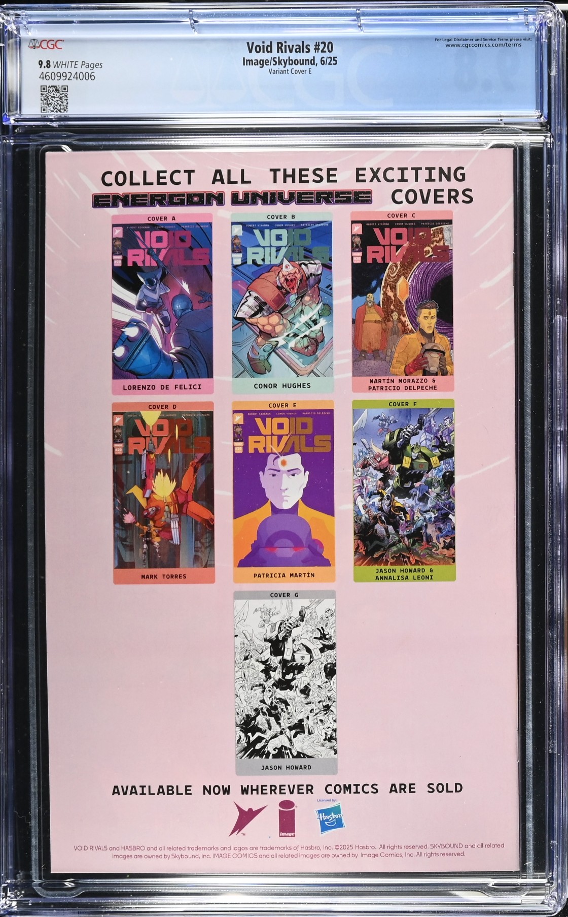 Void Rivals #20 Martin 1:50 Retailer Incentive Variant CGC 9.8