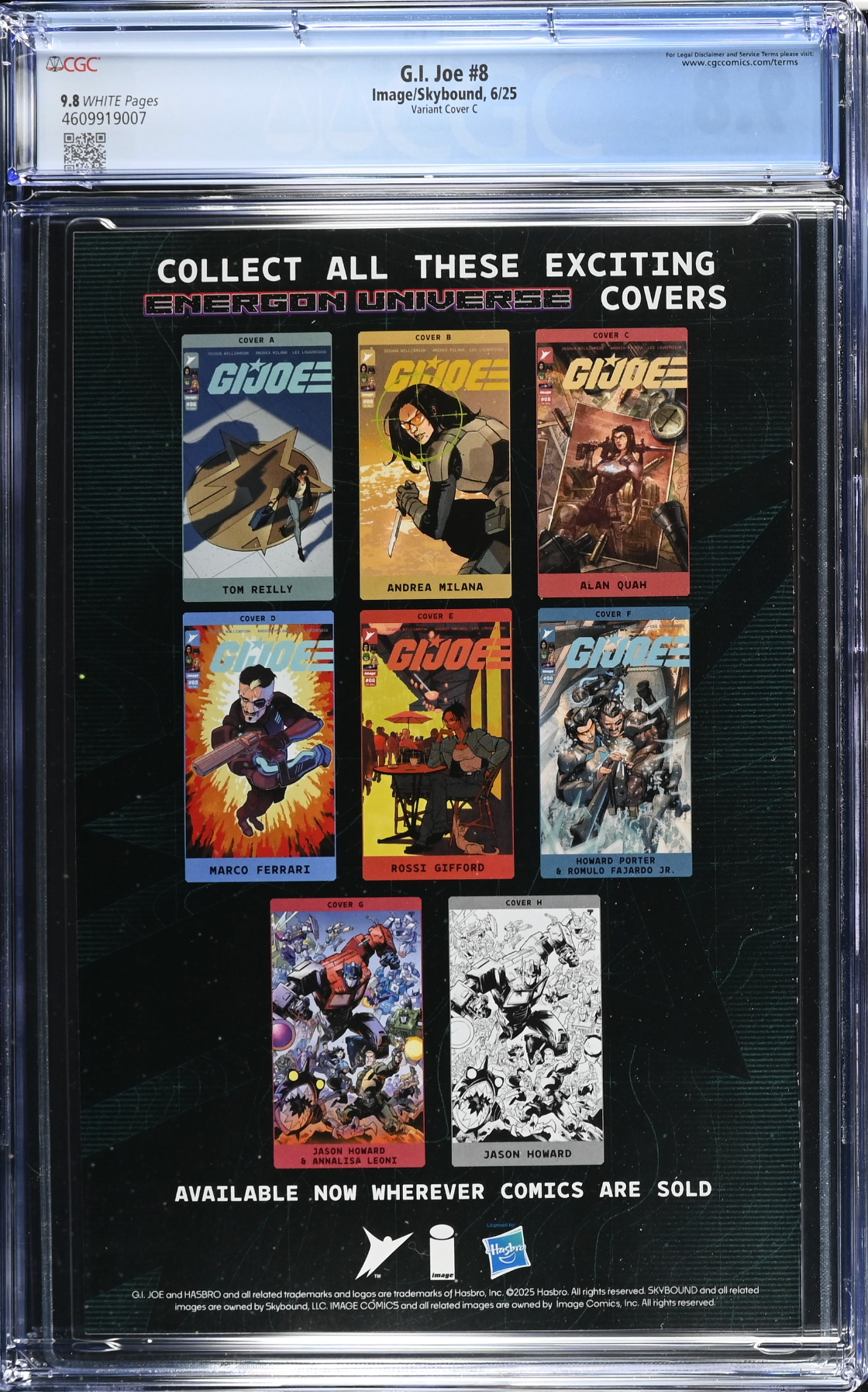 G.I. Joe #8 Quah 1:10 Retailer Incentive Variant CGC 9.8