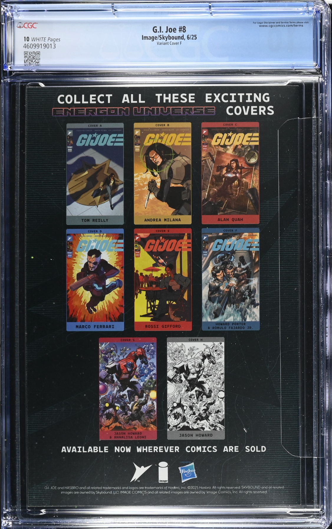 G.I. Joe #8 Porter 1:100 Foil Retailer Incentive Variant CGC 10