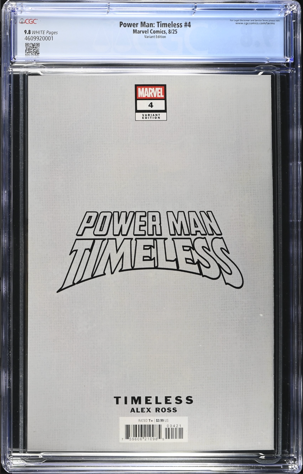 Power Man: Timeless #4 Ross Timeless Variant CGC 9.8