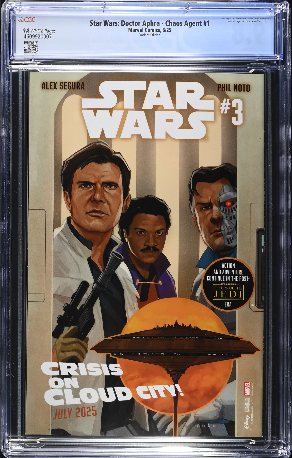 Star Wars: Doctor Aphra - Chaos Agent #1 Sprouse Variant CGC 9.8