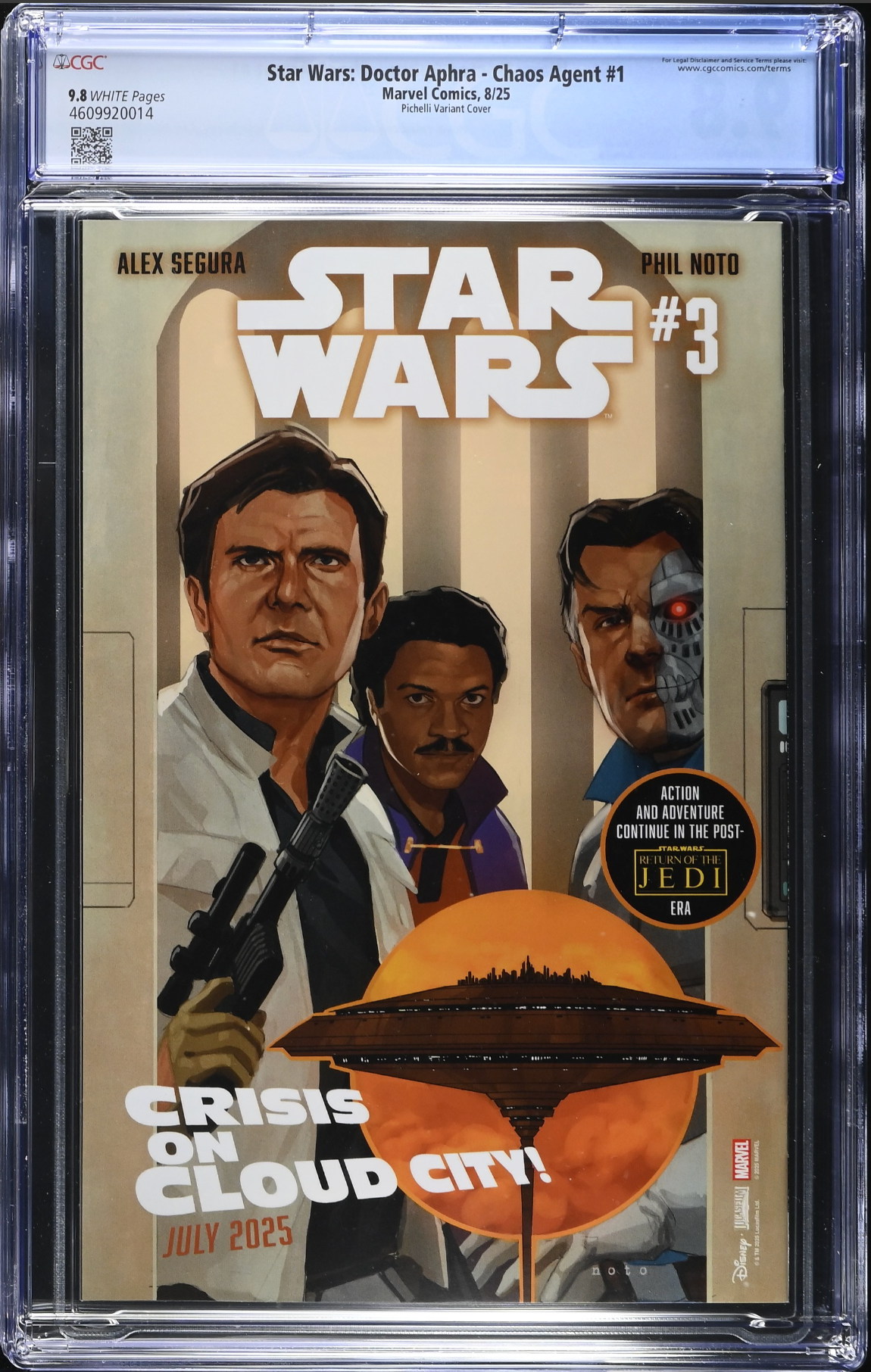 Star Wars: Doctor Aphra - Chaos Agent #1 Pichelli 1:25 Retailer Incentive Variant CGC 9.8