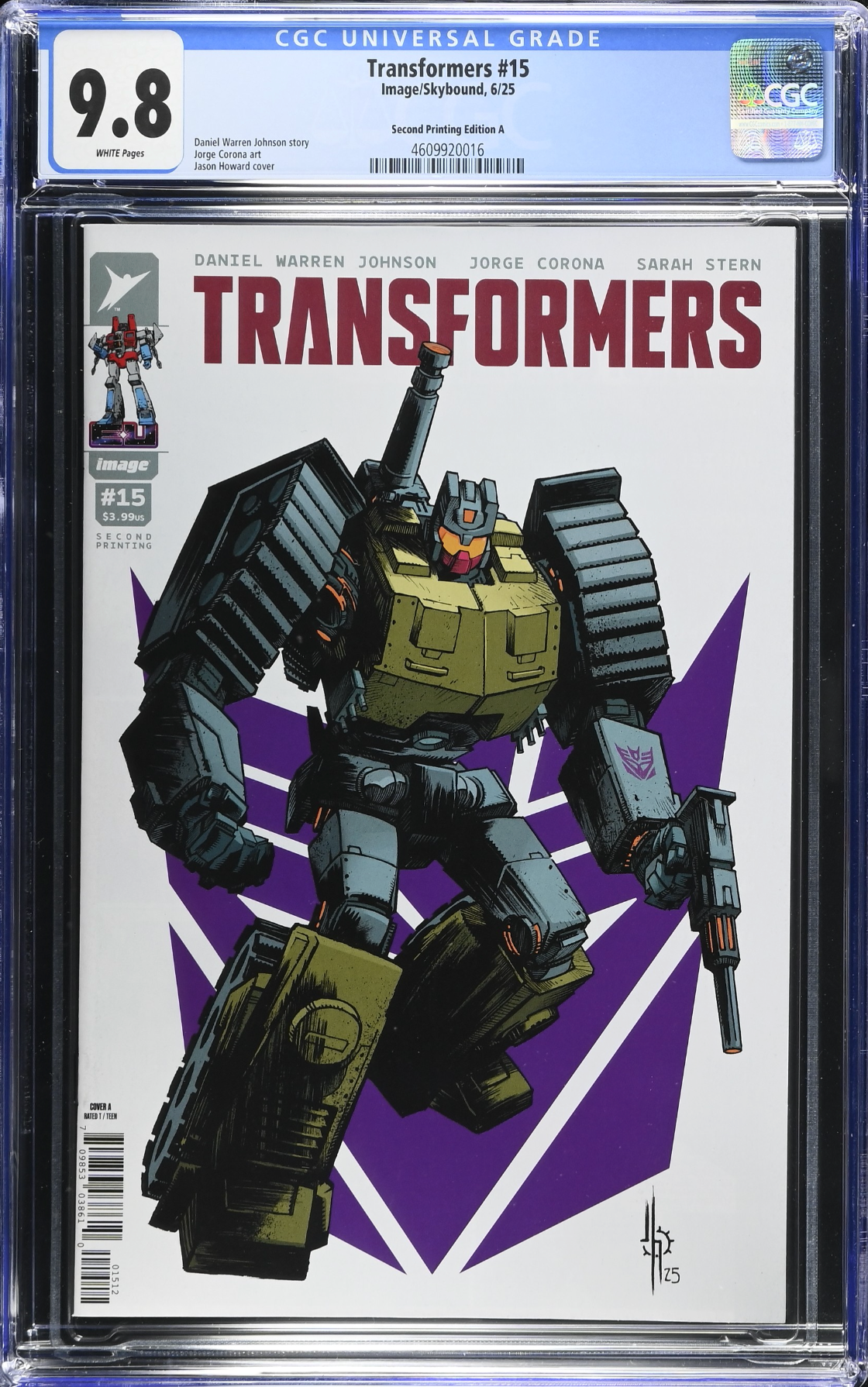 Transformers #15 Second Printing - Cover A - CGC 9.8